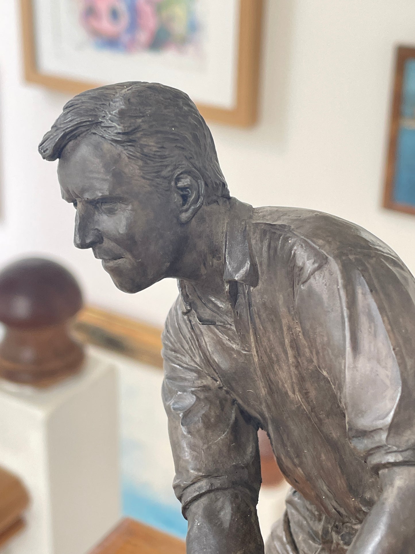Vintage Bronze Effect Golfer Sculpture – Resin Golf Figurine Sportsman Statue 20th Century Collectible Gift