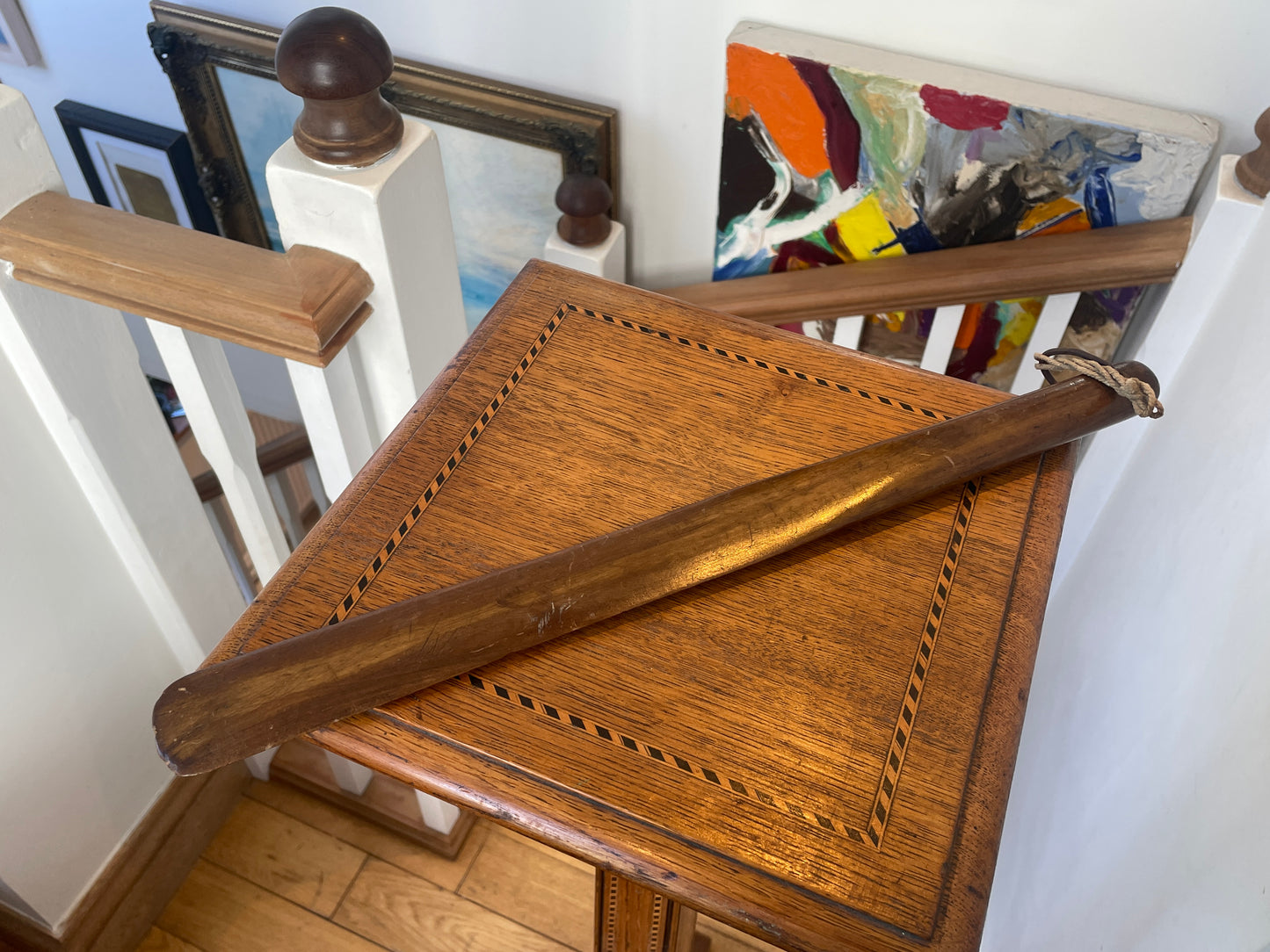 Antique Wooden Page Turner – 42cm Hand-Carved Reading Tool – Vintage Desk Accessory / Library Collectible