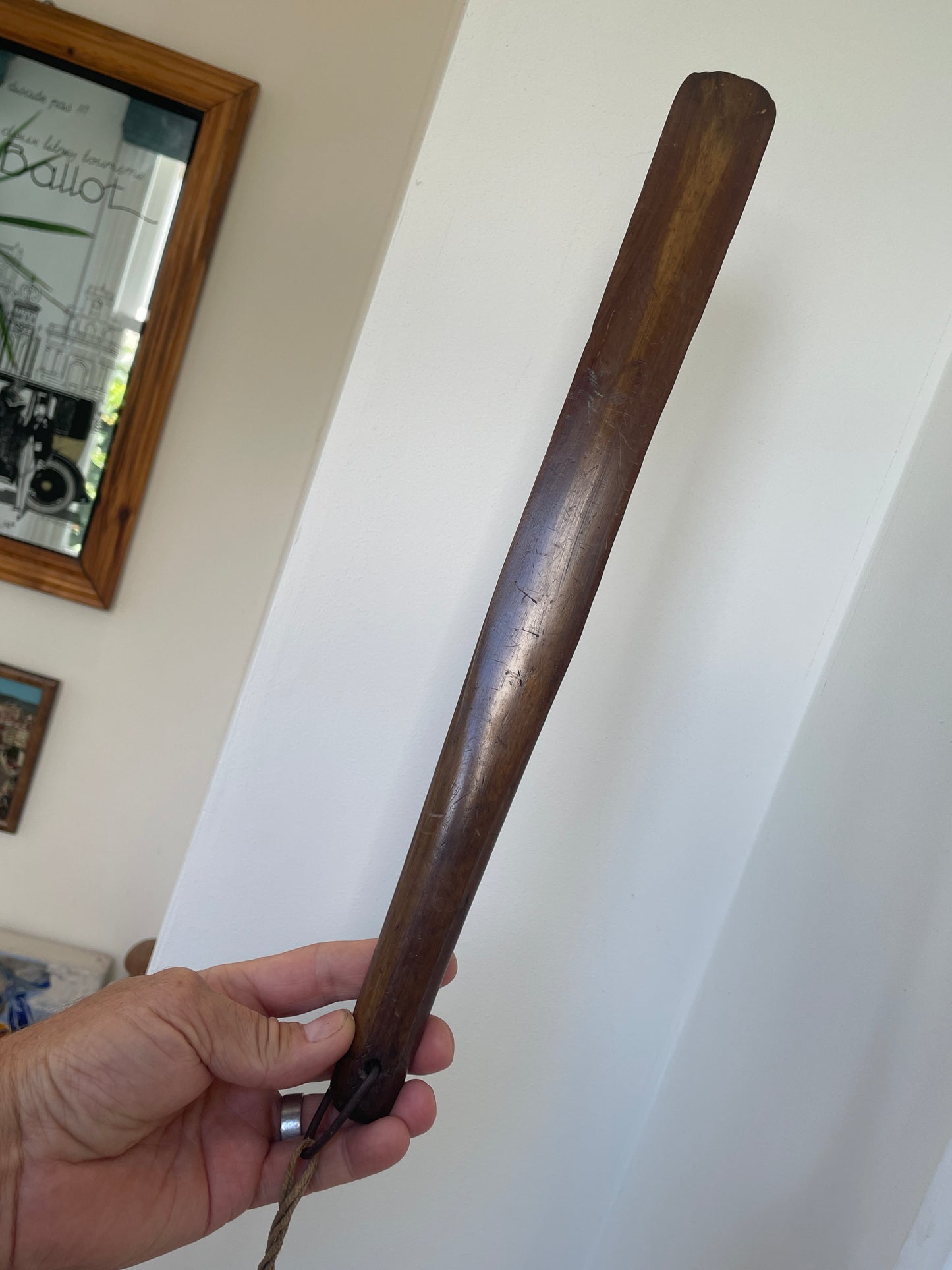 Antique Wooden Page Turner – 42cm Hand-Carved Reading Tool – Vintage Desk Accessory / Library Collectible