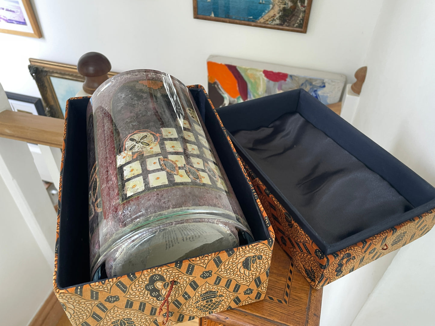 Susan Ward Limited Edition Crystal Art Cylinder Vase – 25cm Decorative Glass with Box – American Express Commission