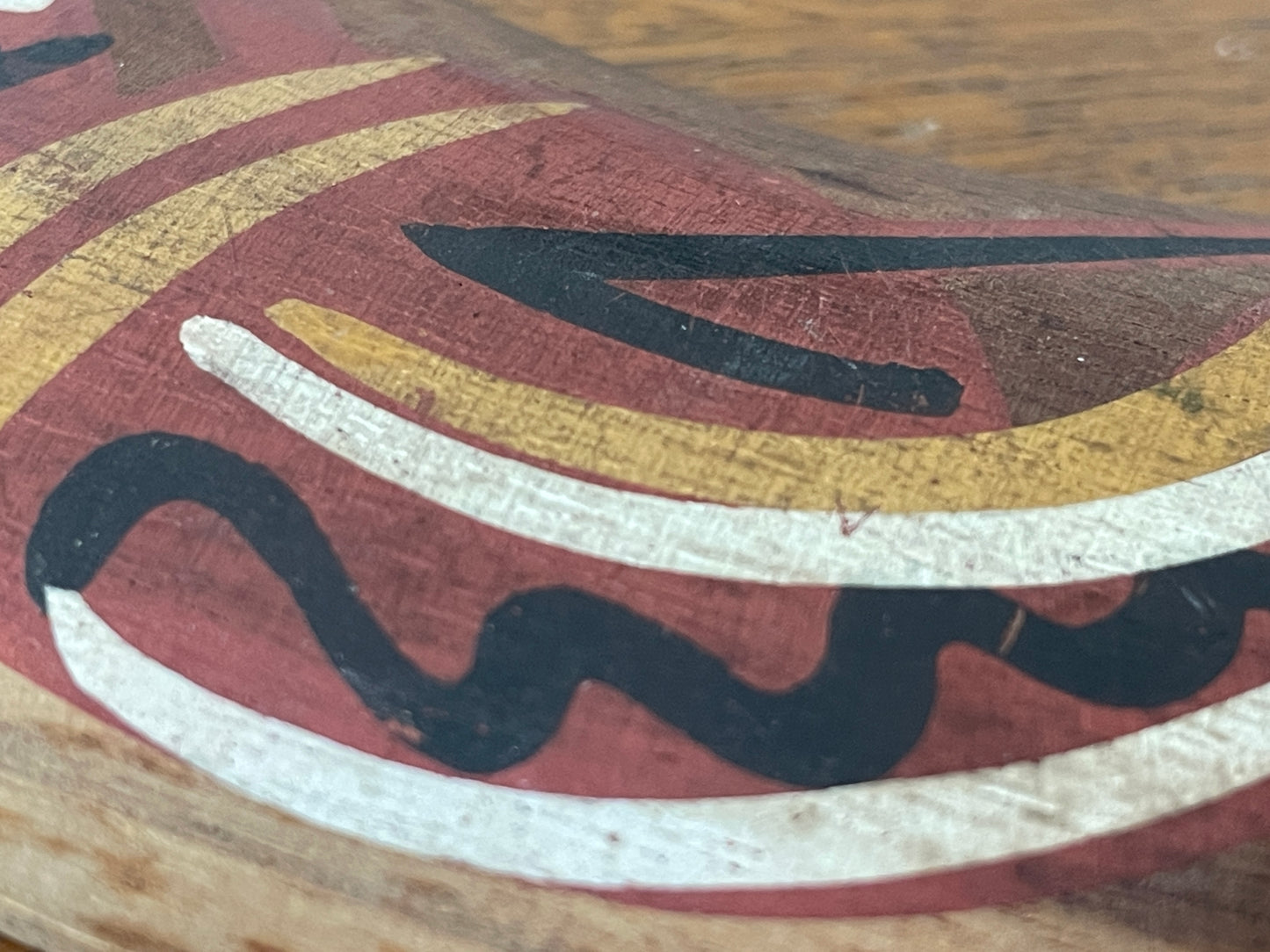 Vintage Aboriginal Painted Boomerang – Queensland Aboriginal Creations Australia – Authentic Souvenir with Certification