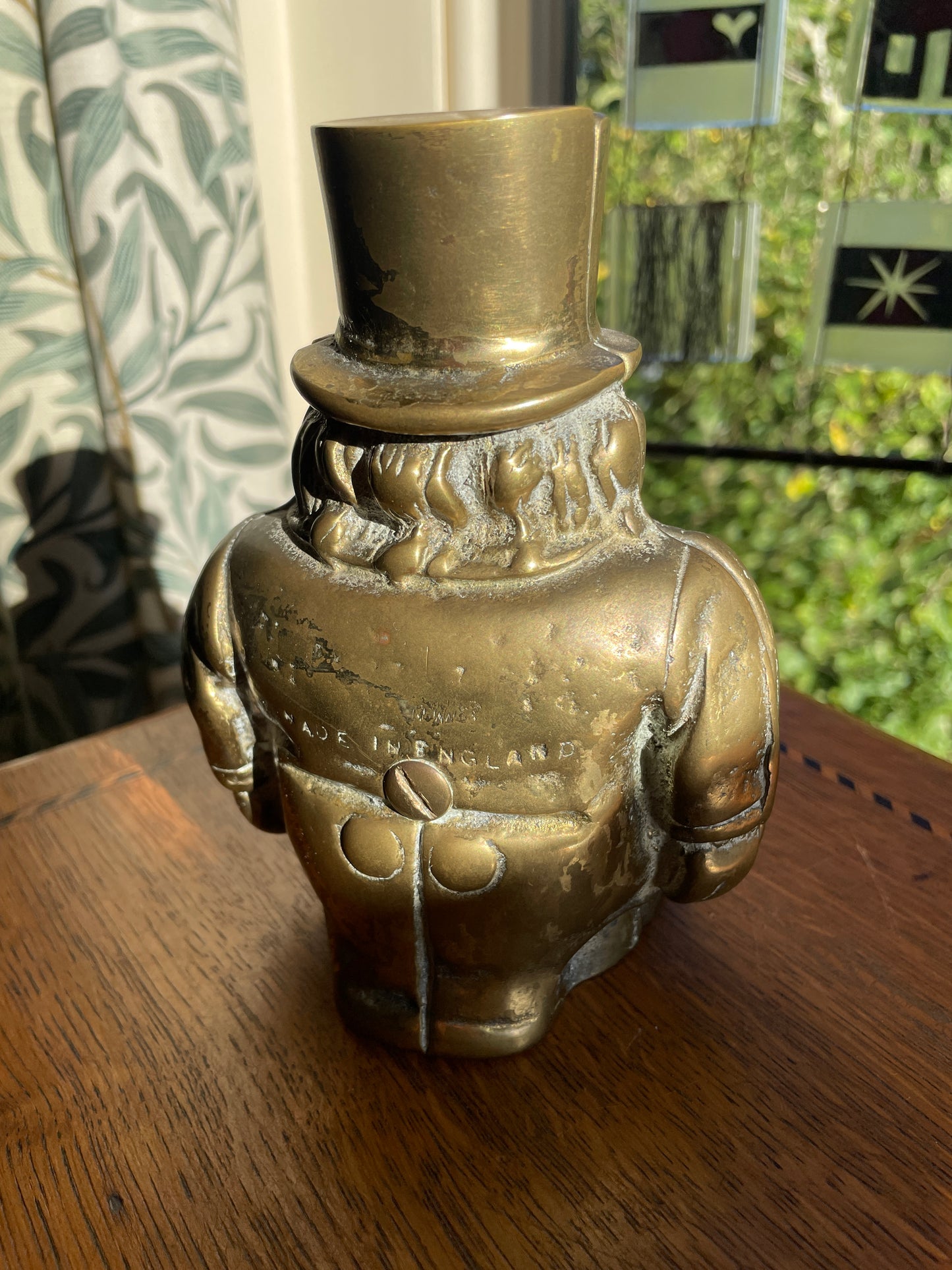 Antique Brass Paul Kruger “Transvaal Money Box” – Made in England Boer War Era Cast Metal Novelty Coin Bank c.1900
