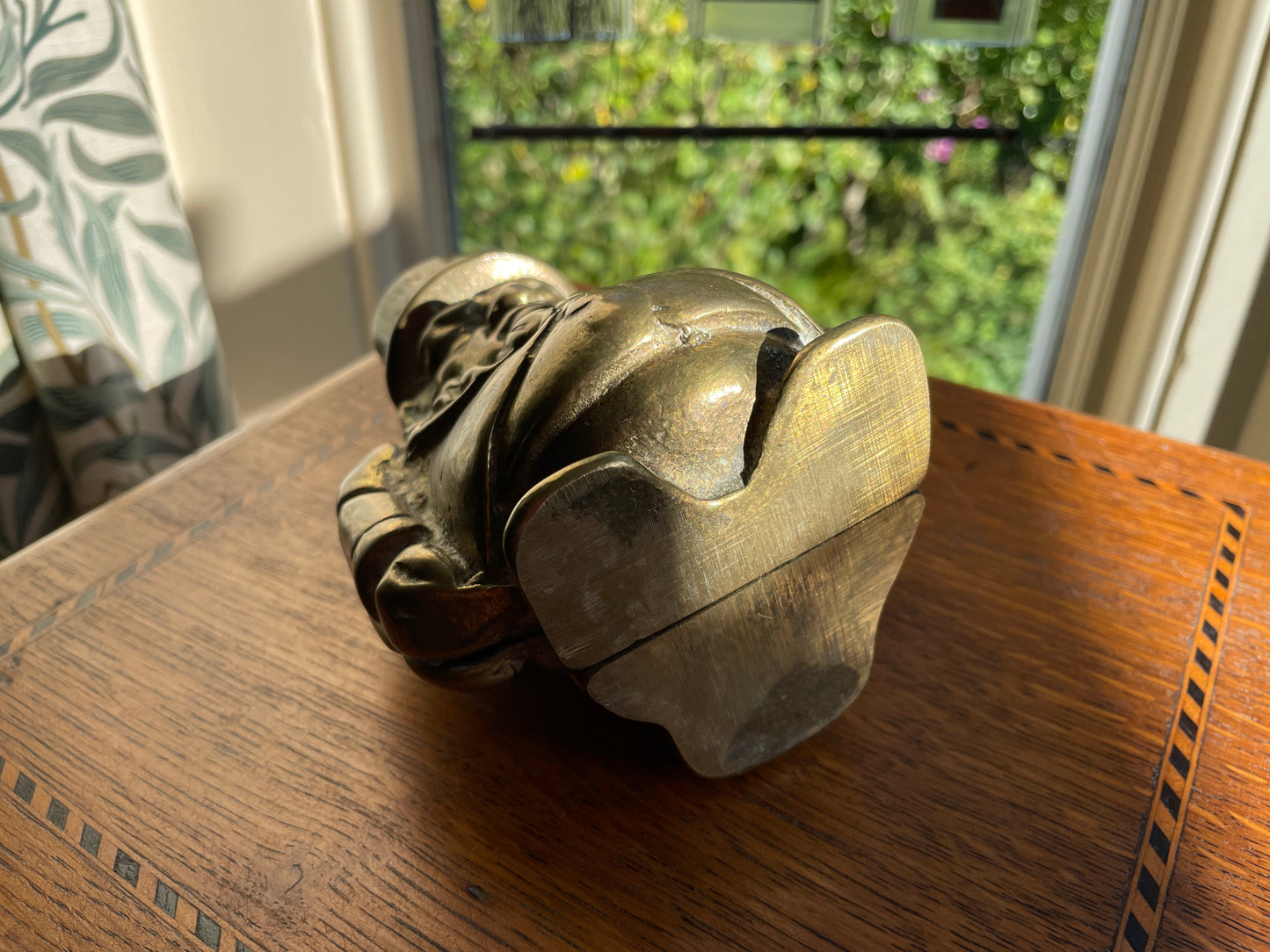 Antique Brass Paul Kruger “Transvaal Money Box” – Made in England Boer War Era Cast Metal Novelty Coin Bank c.1900