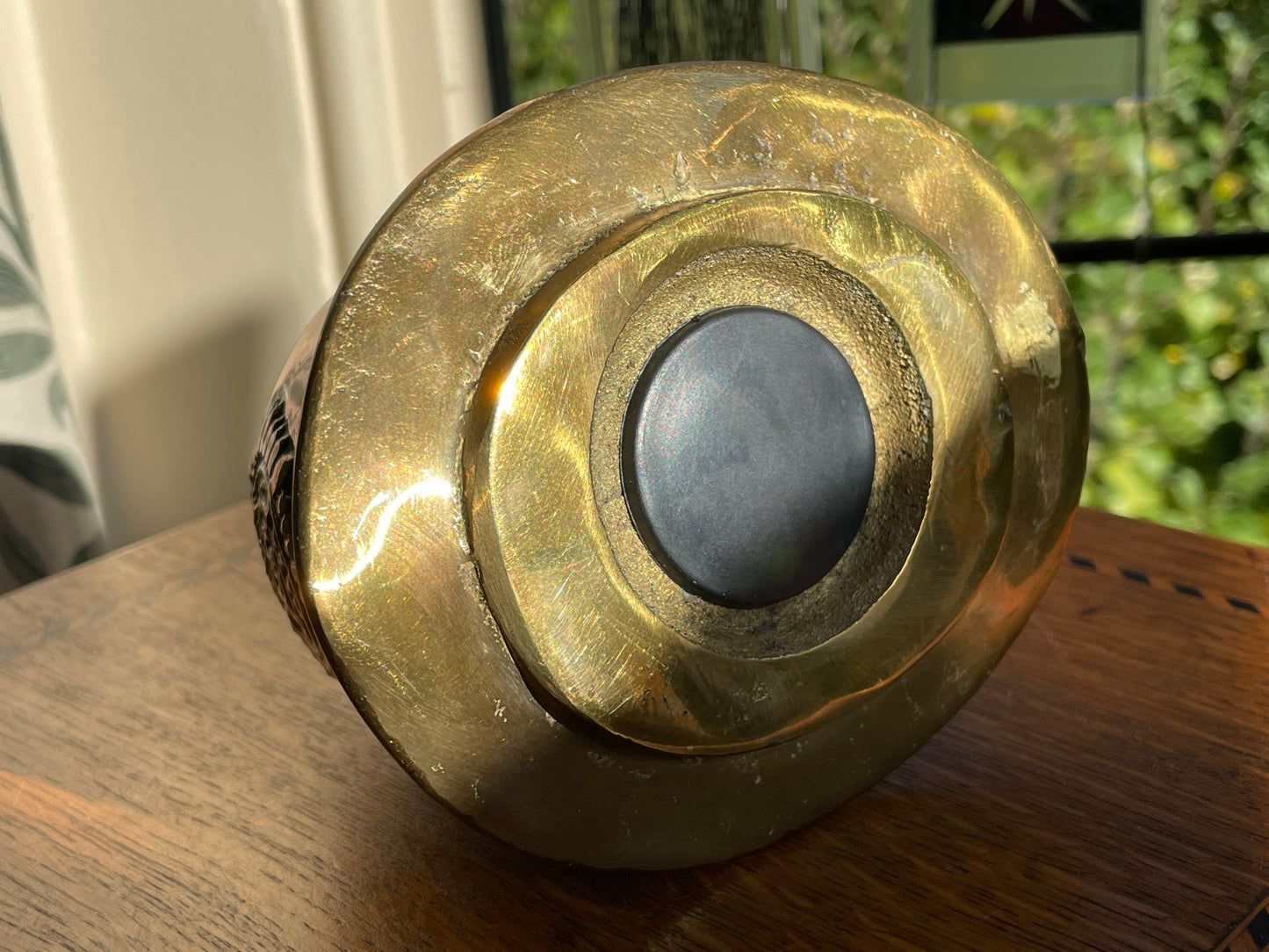 Vintage Brass Police Helmet Money Box – E II R Metropolitan Police Bobby Helmet Coin Bank, Made in England c.1960s