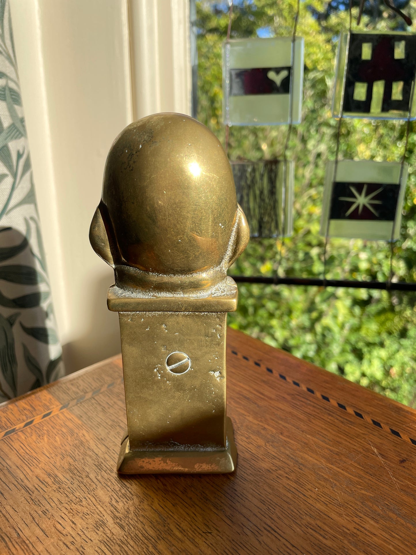 Vintage Brass Humpty Dumpty Money Box – 1950s English Nursery Rhyme Character Coin Bank, Mid-Century Brass Collectible (15 cm)