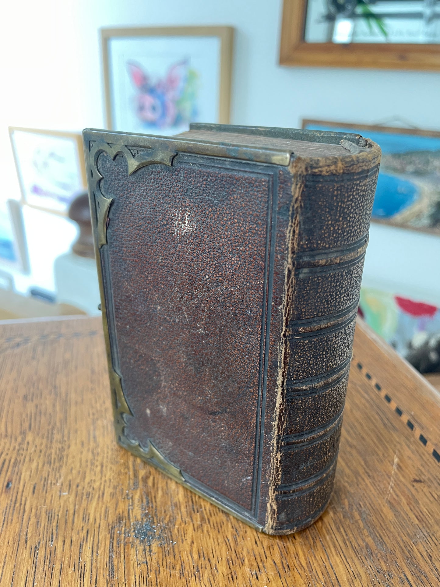 1863 Victorian Book of Common Prayer – Antique Leather & Brass Bound Oxford University Press Miniature Prayer Book
