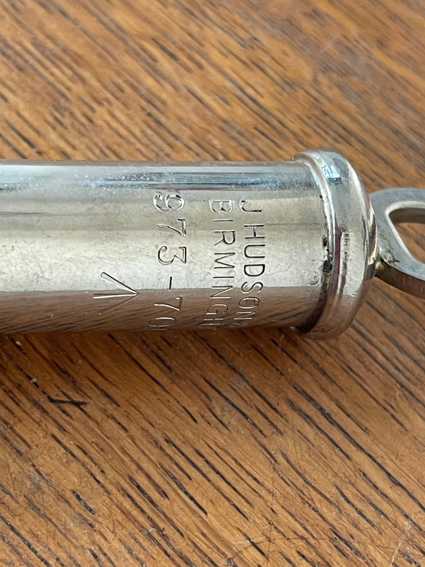 Vintage J. Hudson & Co. Military Whistle – British Army Issue, Birmingham, Broad Arrow Mark, 1970s Acme Thunderer