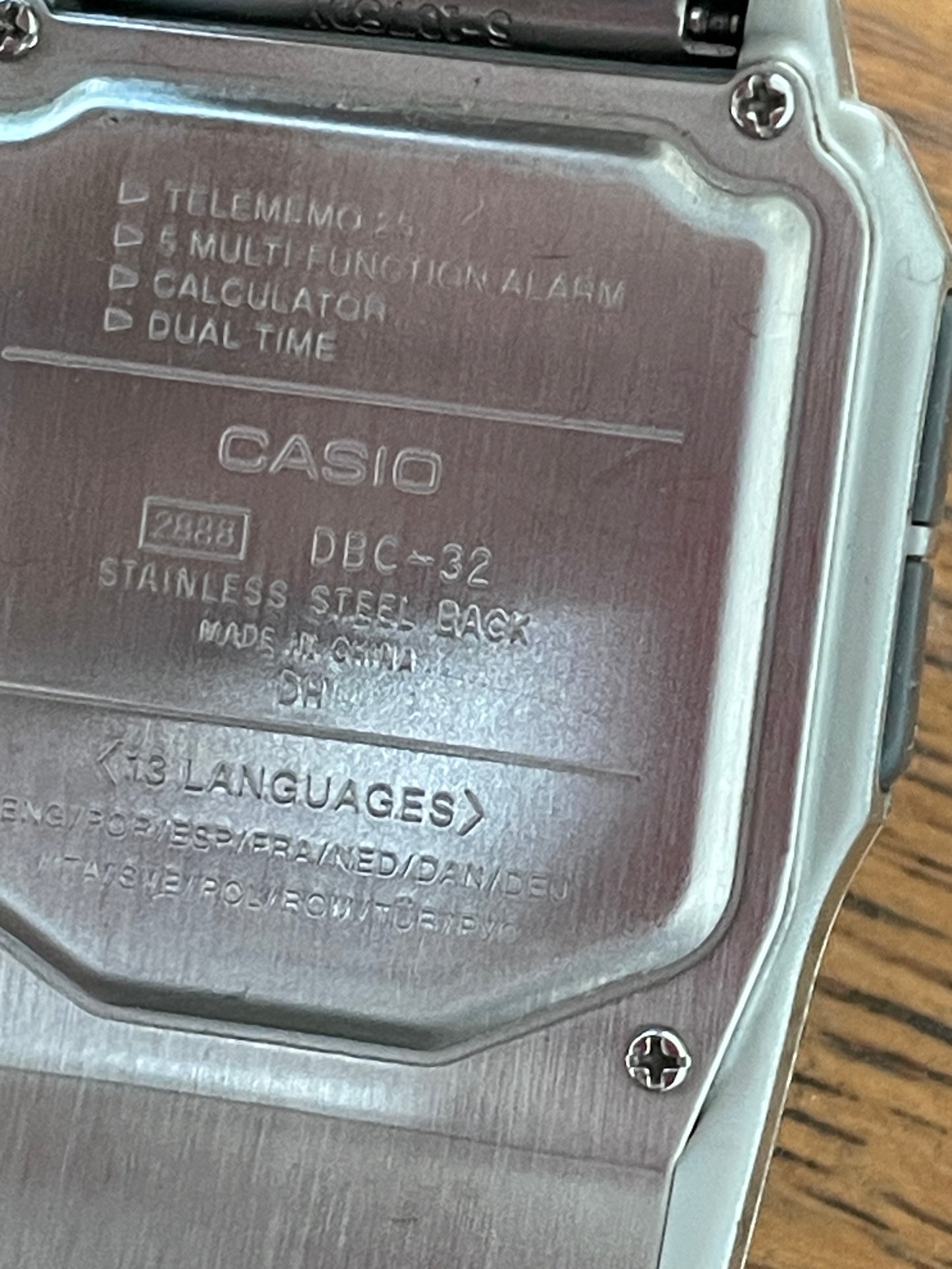Vintage Casio DBC-32 Data Bank Illuminator Calculator Watch 90s Retro Wristwatch