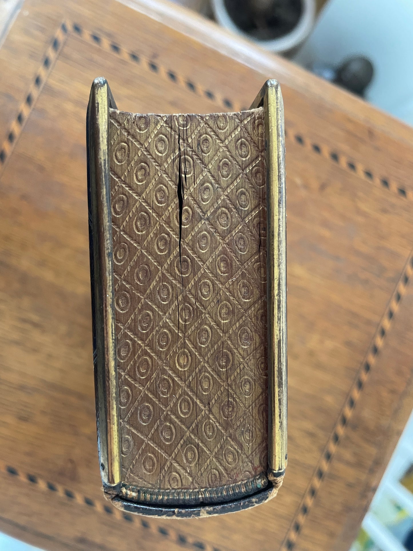 Antique Victorian Church Services Prayer Book c1880 – Leather Bound with Brass Clasps, Gilt Edges & Marbled Endpapers