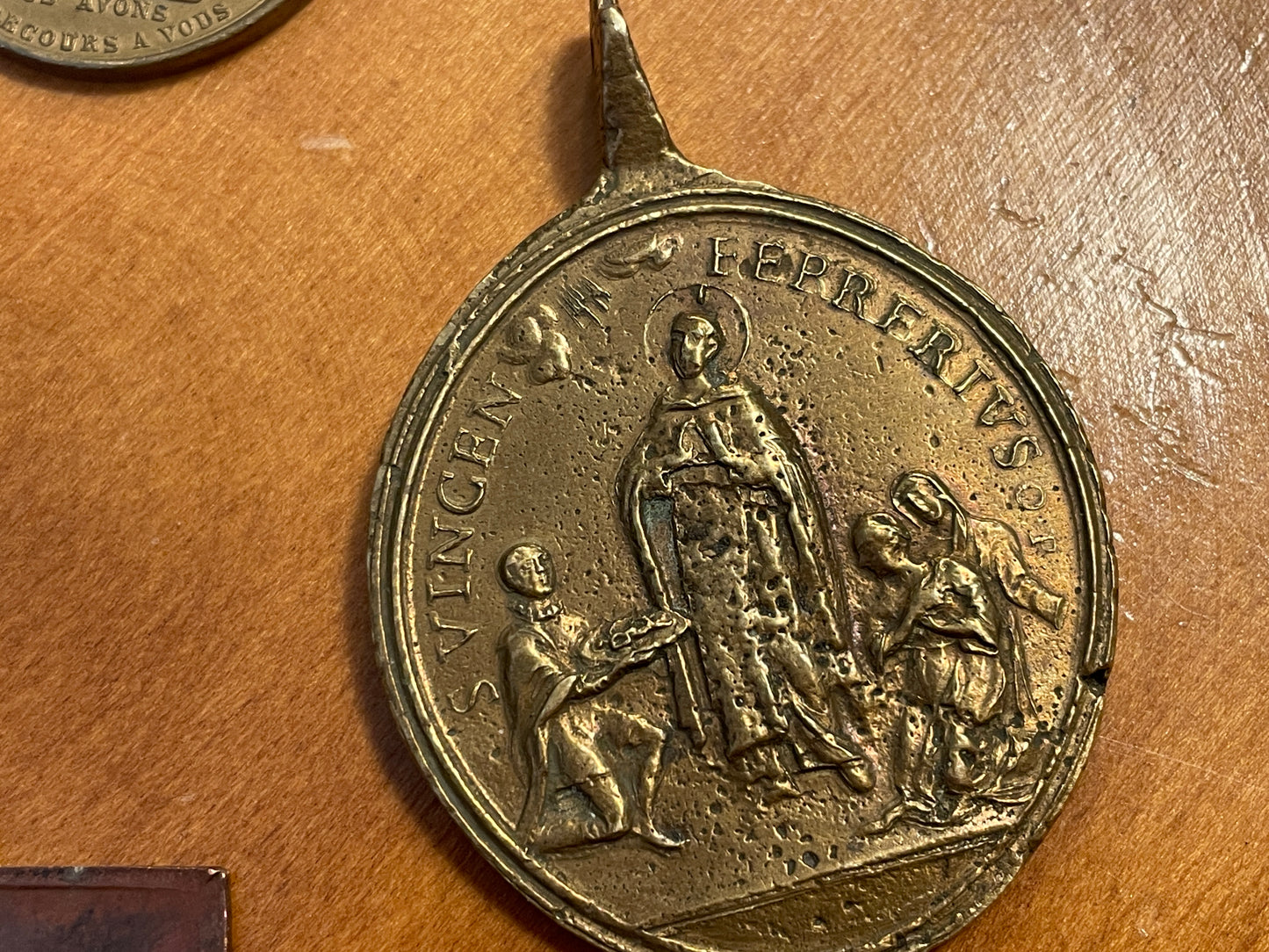 Set of Four Antique Catholic Medals – Pius IX, Our Lady of Ransom, Sacred Heart & Our Lady of Mount Carmel, c.1870–1920