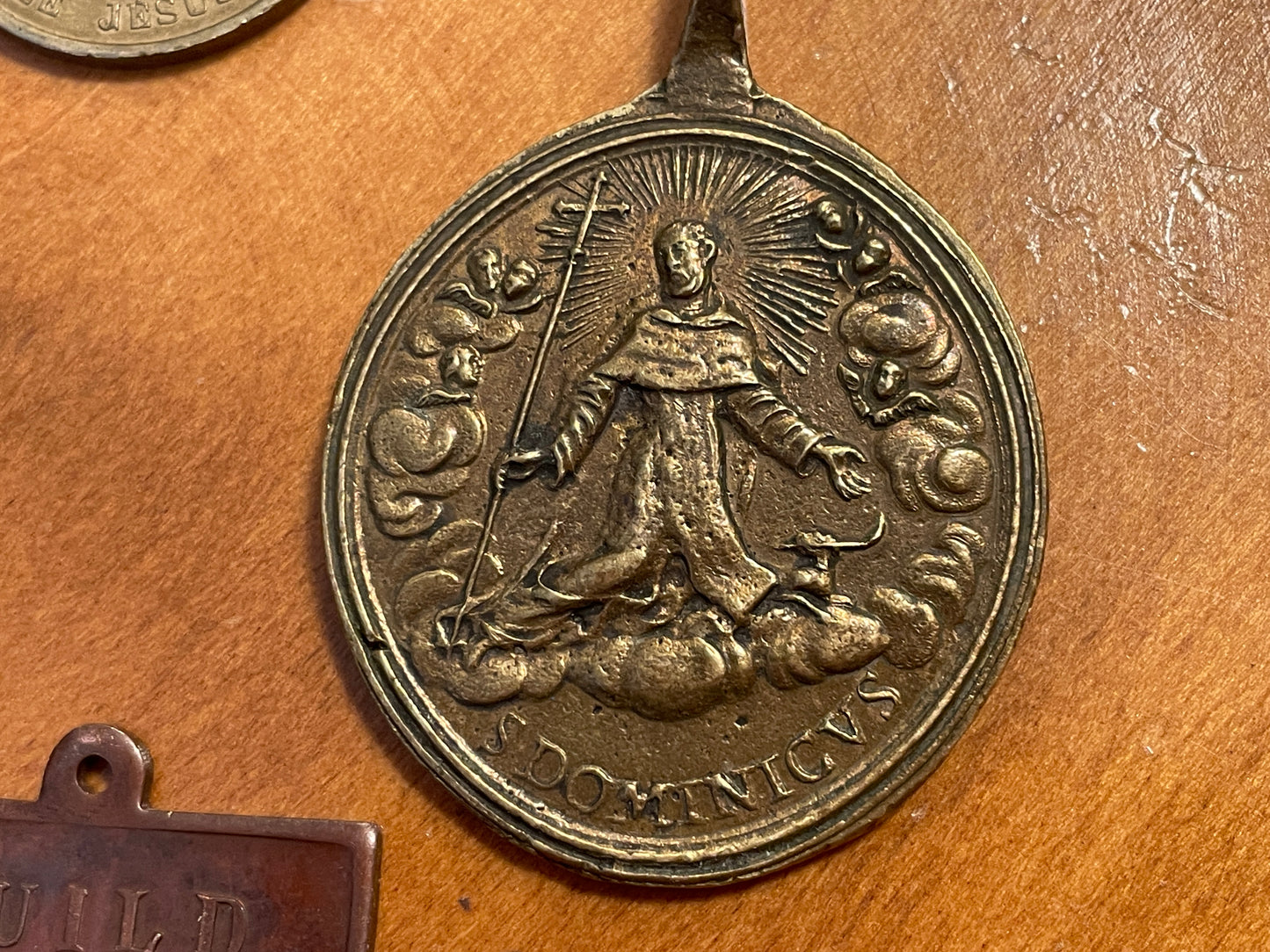 Set of Four Antique Catholic Medals – Pius IX, Our Lady of Ransom, Sacred Heart & Our Lady of Mount Carmel, c.1870–1920