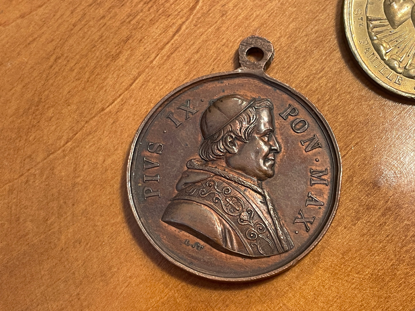 Set of Four Antique Catholic Medals – Pius IX, Our Lady of Ransom, Sacred Heart & Our Lady of Mount Carmel, c.1870–1920