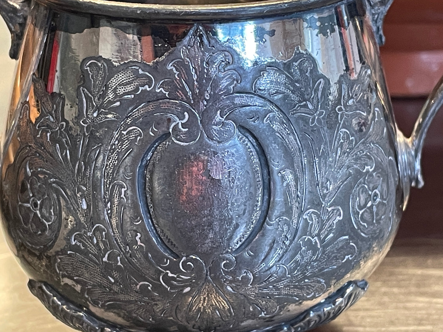 Antique Victorian Silver Plated Sugar Bowl by James Dixon & Sons Sheffield, Rococo Revival Design, EPBM 2080, c.1880