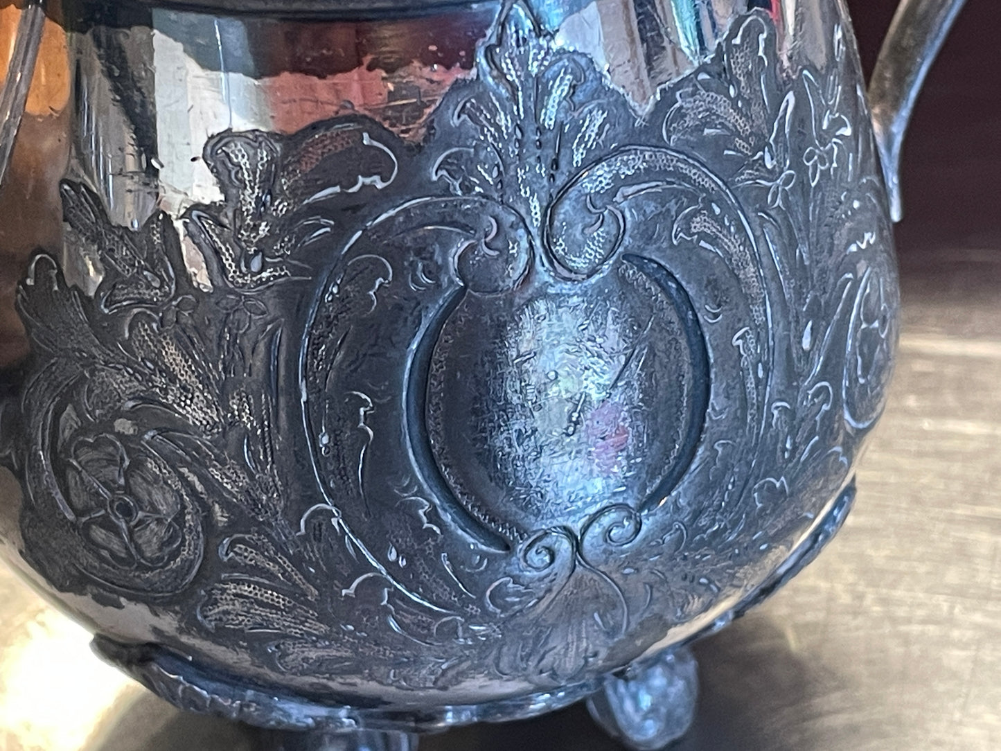 Antique Victorian Silver Plated Sugar Bowl by James Dixon & Sons Sheffield, Rococo Revival Design, EPBM 2080, c.1880