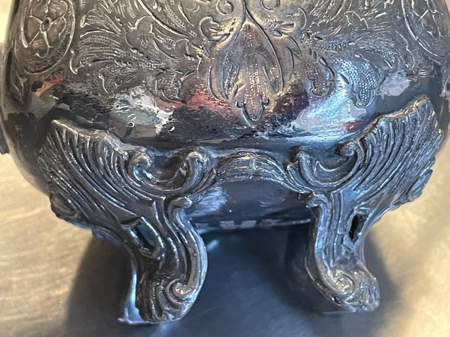 Antique Victorian Silver Plated Sugar Bowl by James Dixon & Sons Sheffield, Rococo Revival Design, EPBM 2080, c.1880