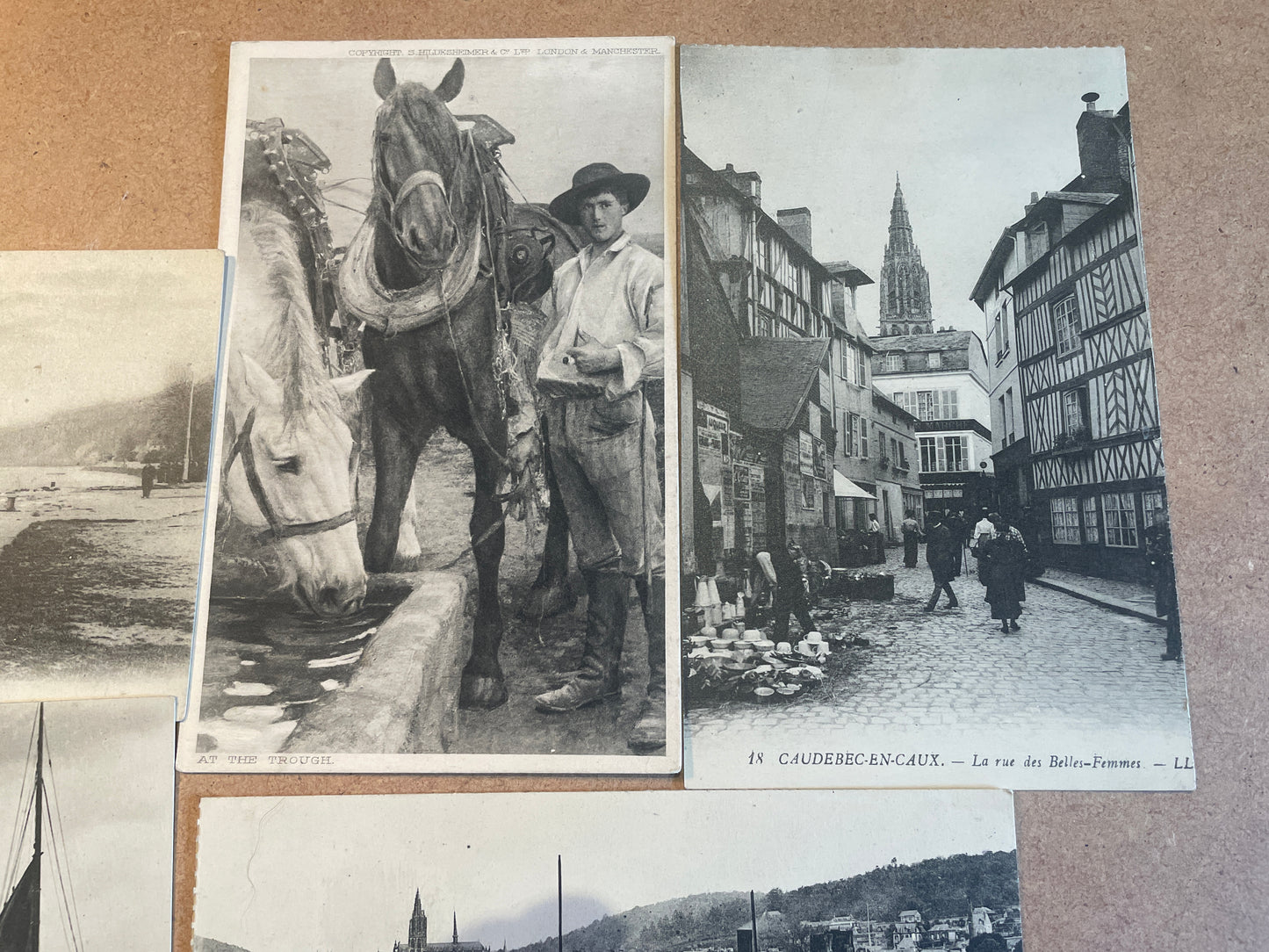 Antique French Postcards from The Eric Morecambe Collection, c1900 Caudebec-en-Caux LL Normandy Vintage Photography Set