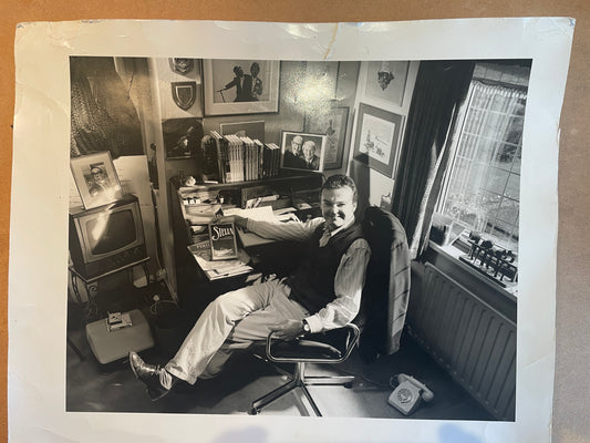 Large Vintage Photograph of Gary Morecambe in Eric Morecambe’s Harpenden Study, From The Eric Morecambe Collection, 49x40cm