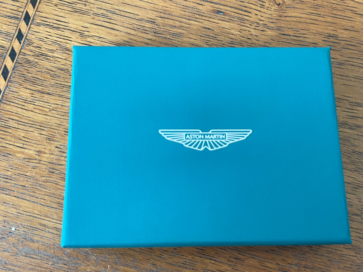 Boxed Aston Martin Tan Leather Card Holder – Genuine Pebble Grain Wallet – British Luxury Motoring Gift for Him
