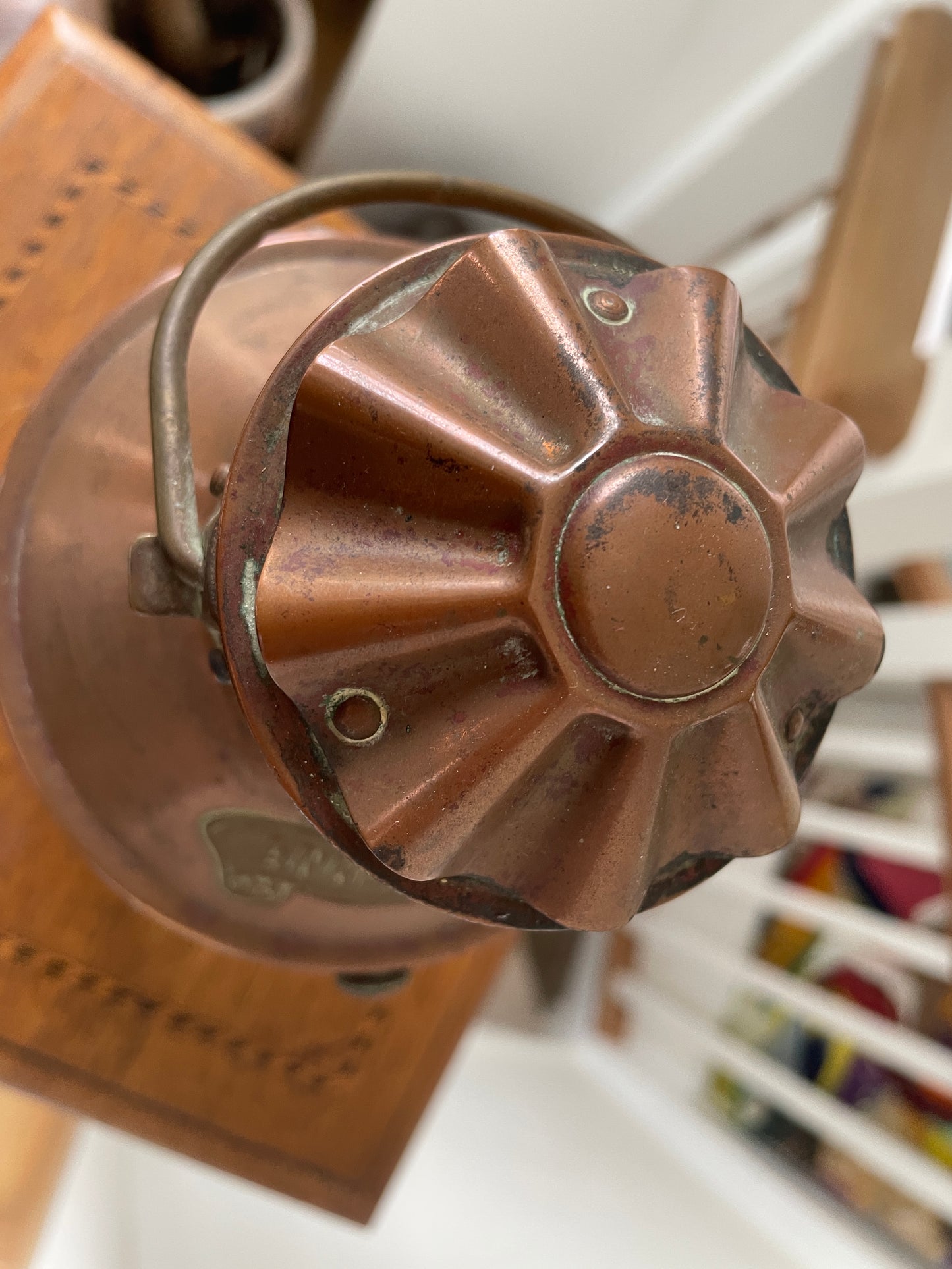 Antique Copper Ship’s Lantern – German ‘Ankerlicht’ Anchor Light with Glass Lens (c.1930s–40s)