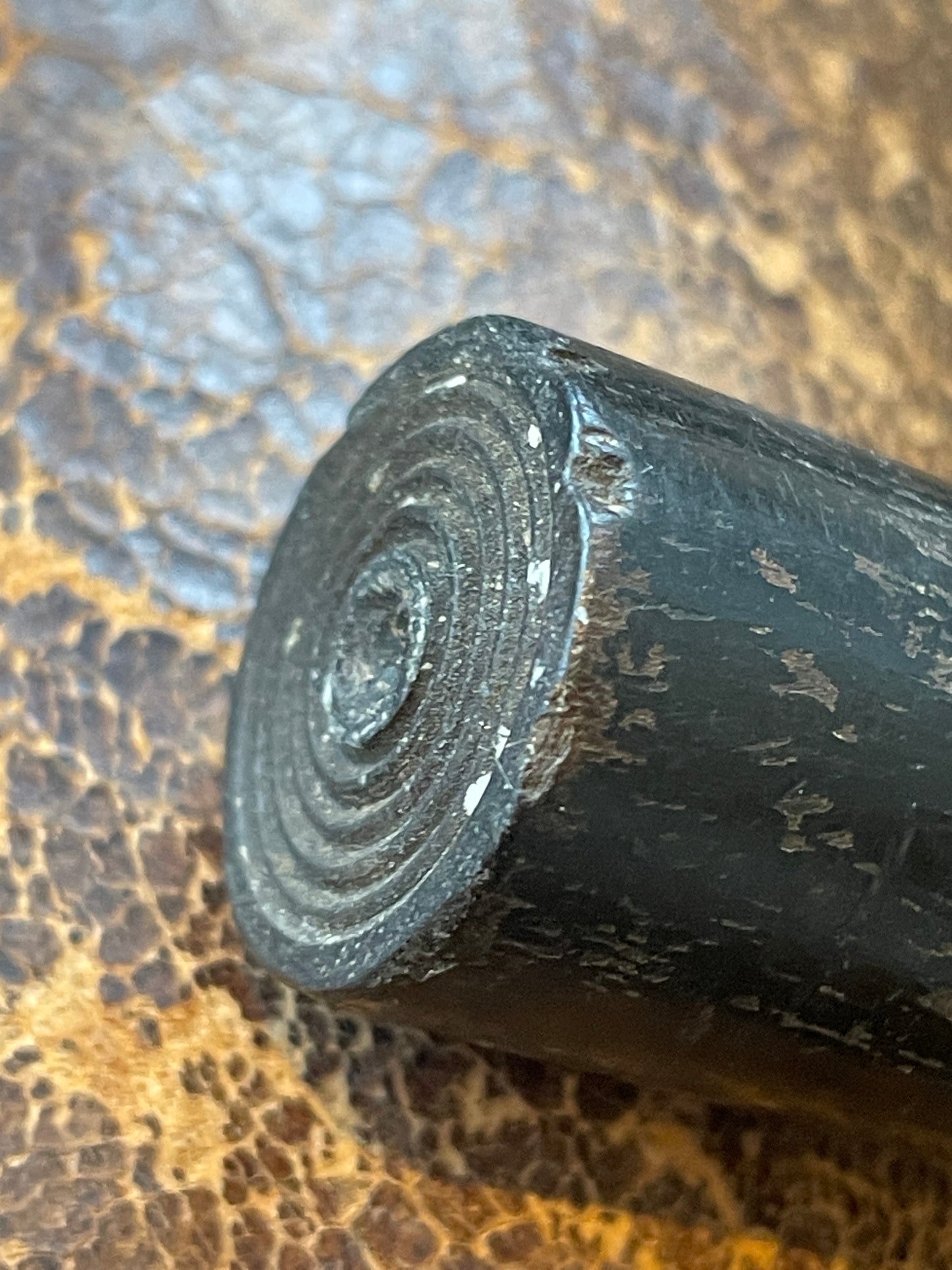 Vintage Draftsman’s Ebonite Roller – 30cm Lathe-Turned Rolling Ruler Component (c.1900–1930)