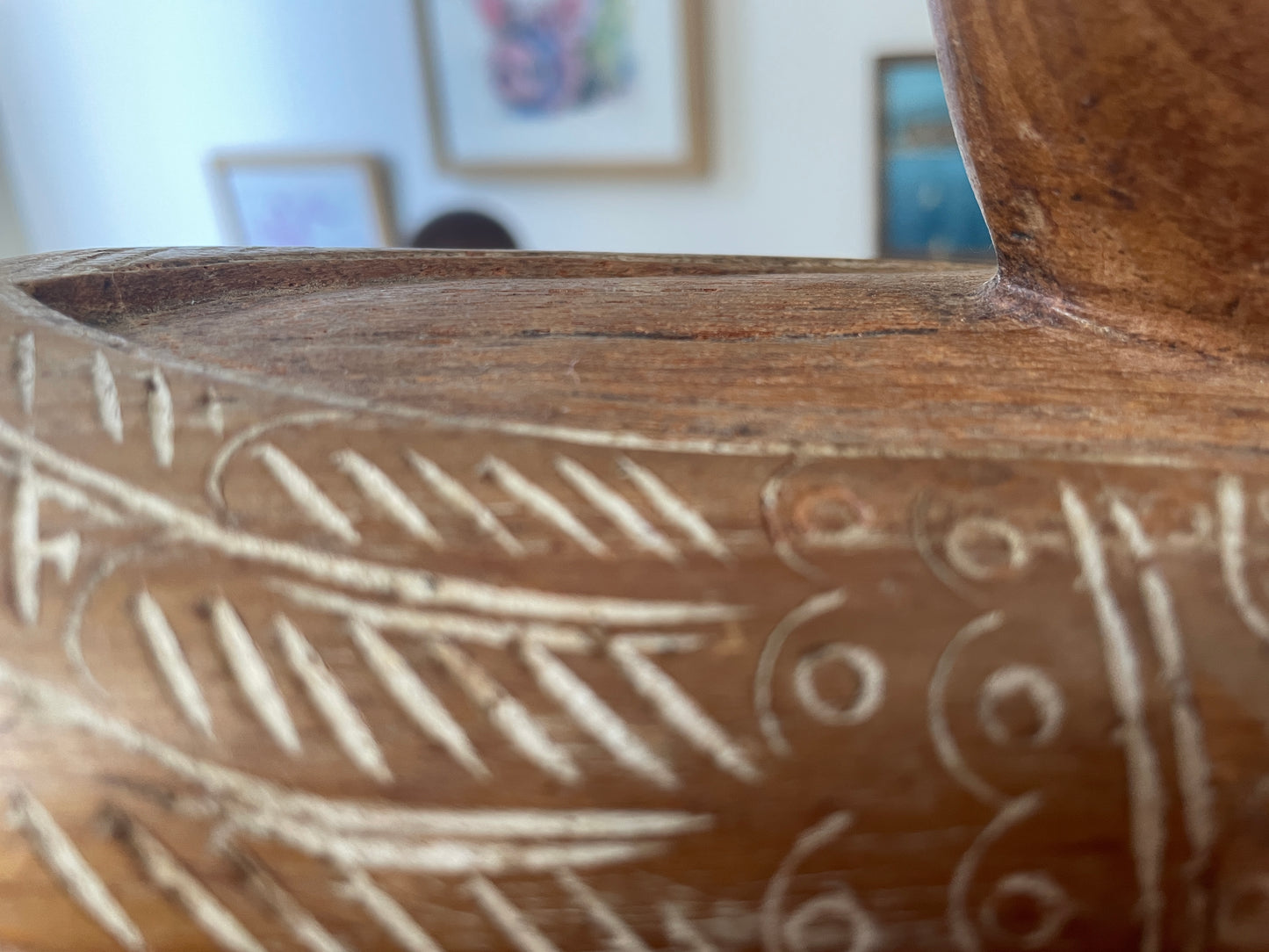 Antique Hand-Carved Wooden Duck Box – Folk Art Figurative Trinket Container (c.1960s)