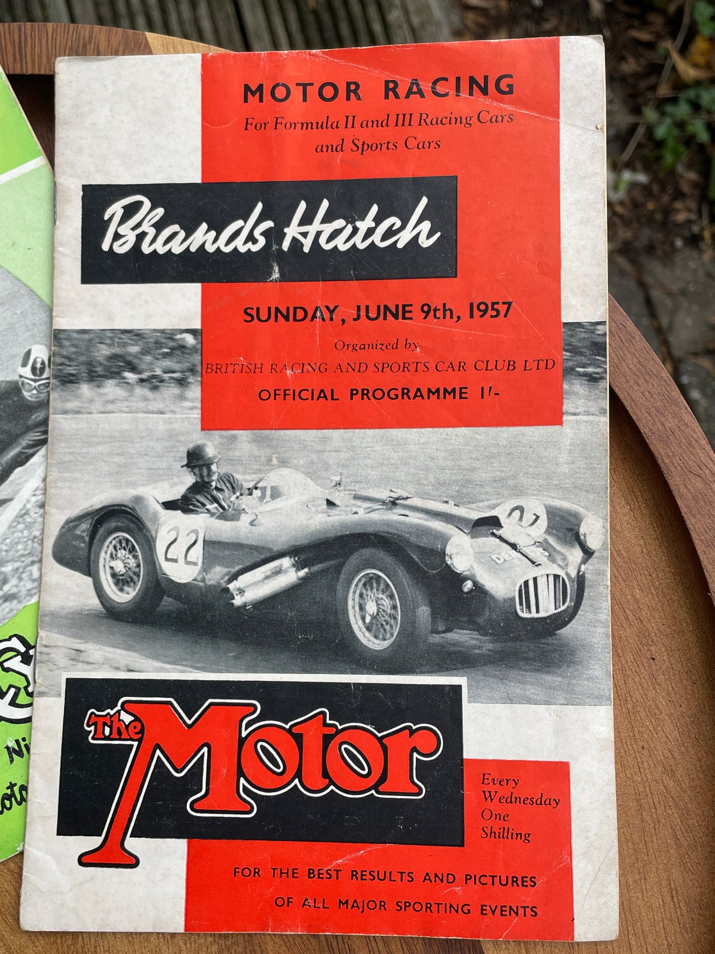 Three vintage Brands Hatch motor racing official programs 1950's