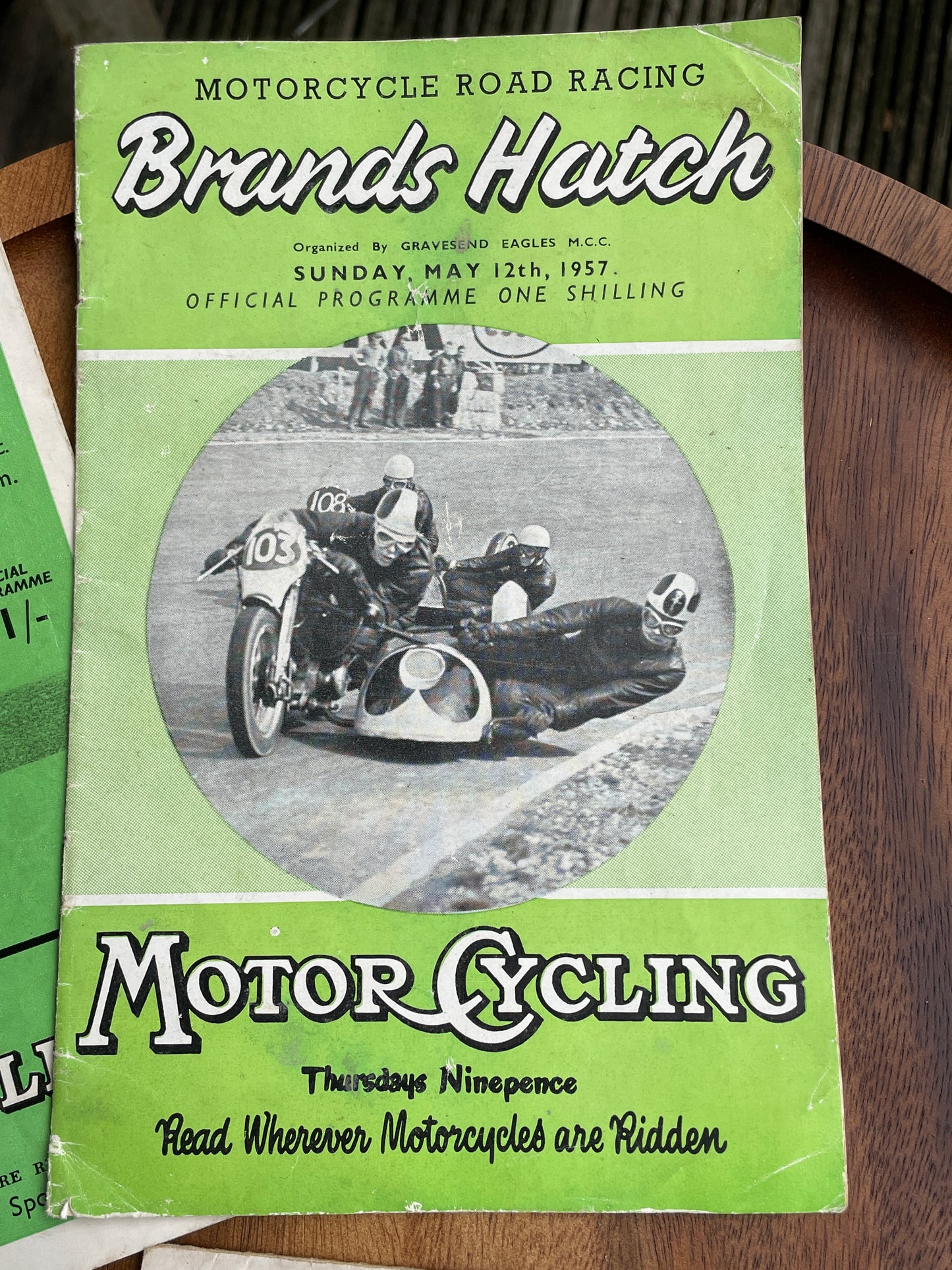 Three vintage Brands Hatch motor racing official programs 1950's