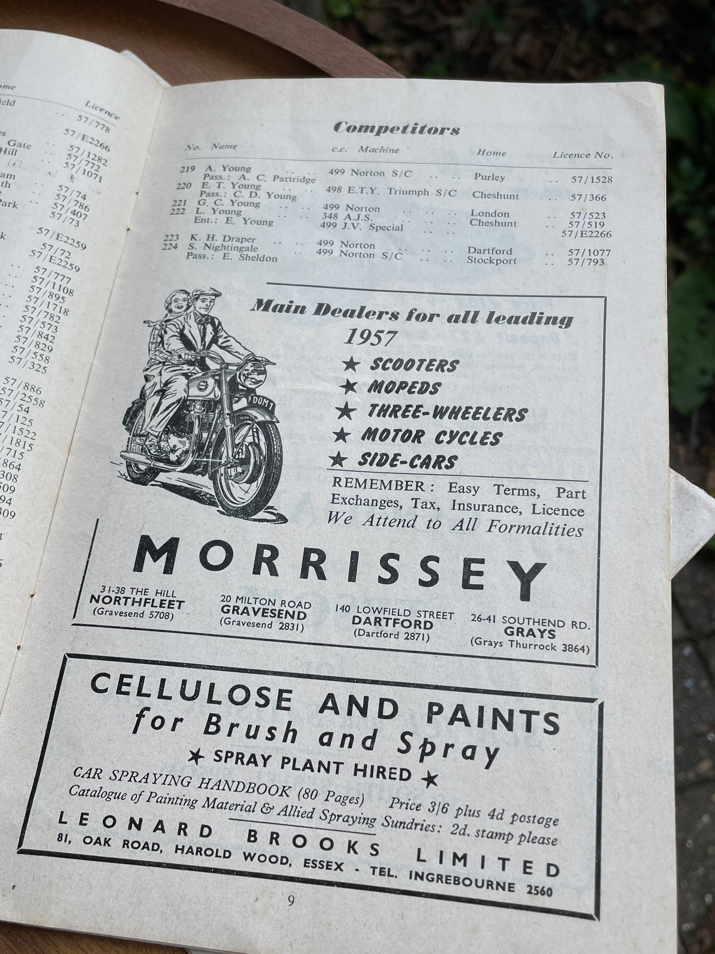 Three vintage Brands Hatch motor racing official programs 1950's