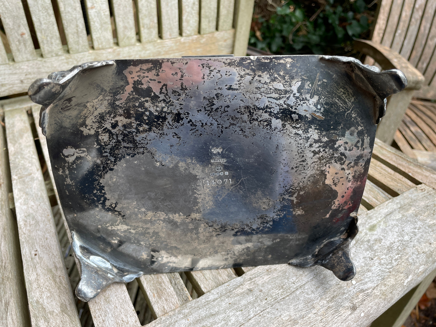 Antique Victorian silver plated tea caddy by John Round and son 1886 Sheffield