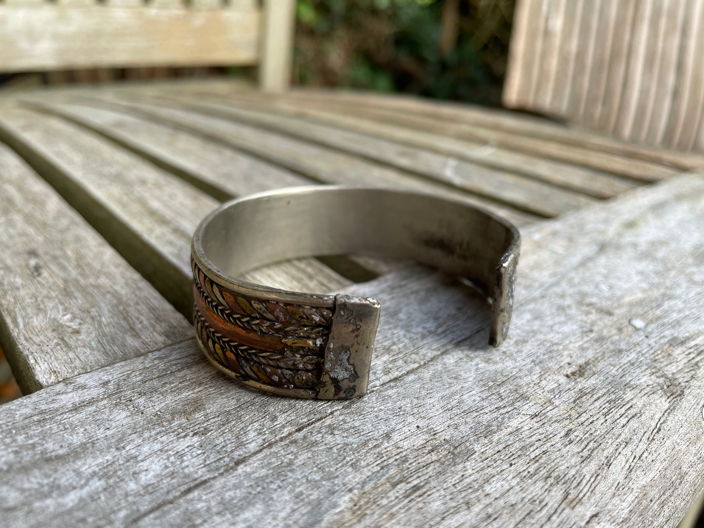 Copper and brass bracelet/Bangle twisted rope design 