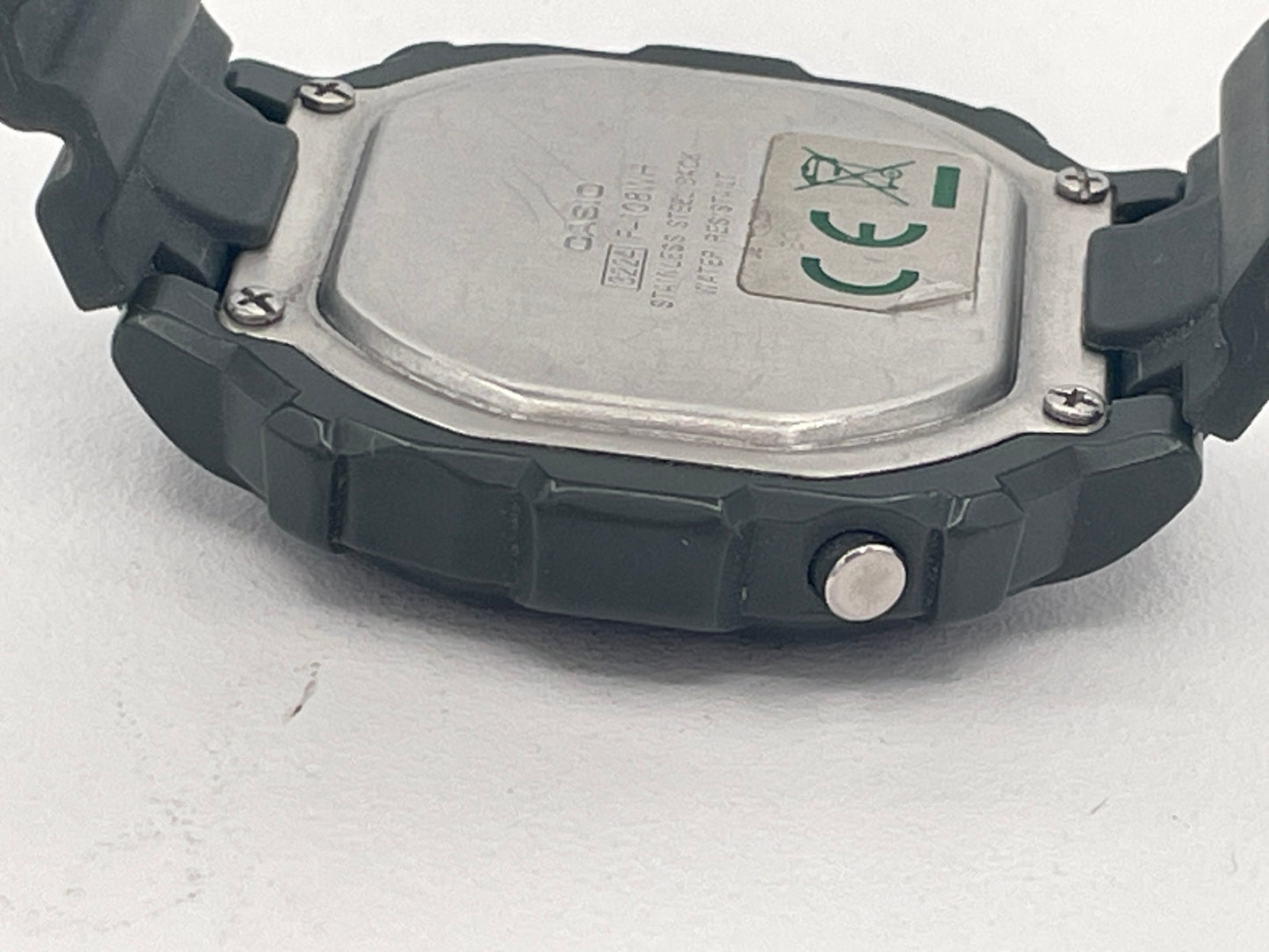 Casio F-108WH Green Digital Alarm Chronograph Watch