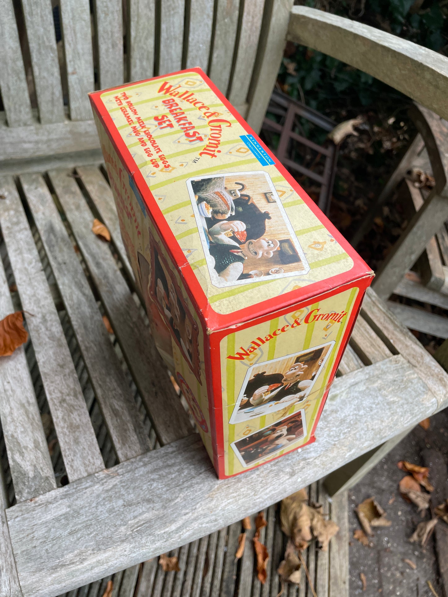 Vintage original rare Wallace and Gromit breakfast set with original chocolate eggs c1989