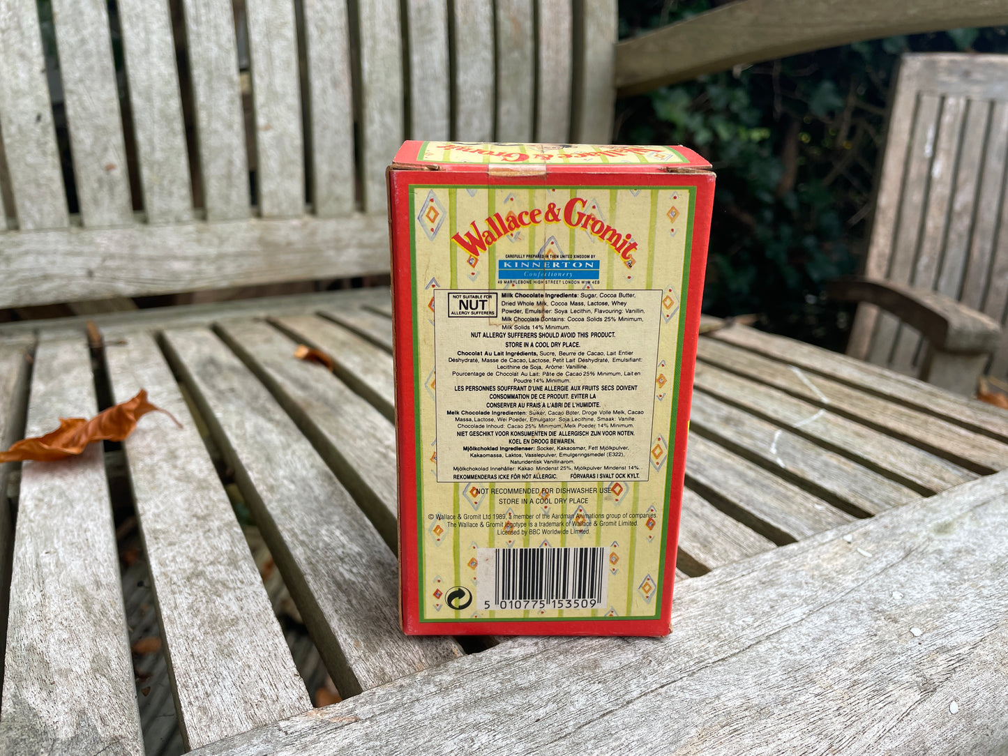 Wallace and Gromit unopened mini easter egg in ceramic egg cup 1993