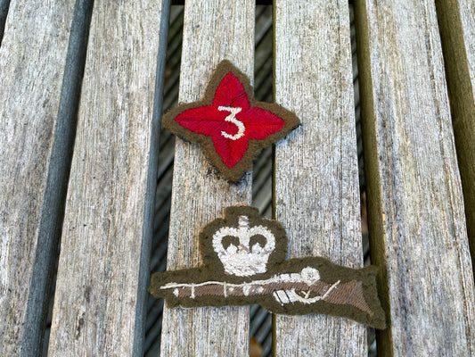 Two vintage Army cadet Force cloth badges