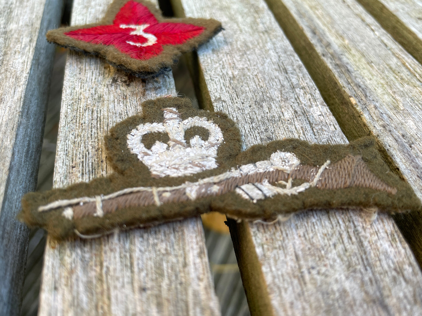 Two vintage Army cadet Force cloth badges