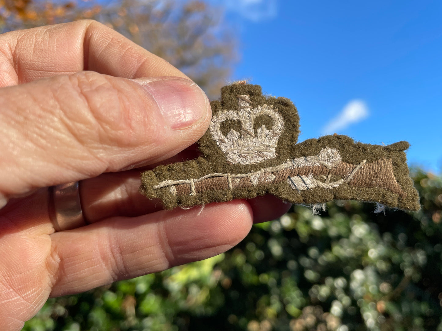 Two vintage Army cadet Force cloth badges