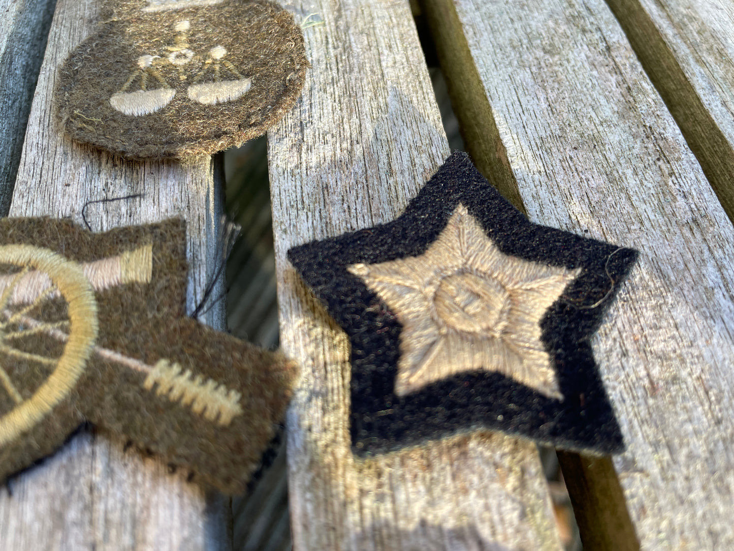 Four vintage Canadian Army cloth patch badges