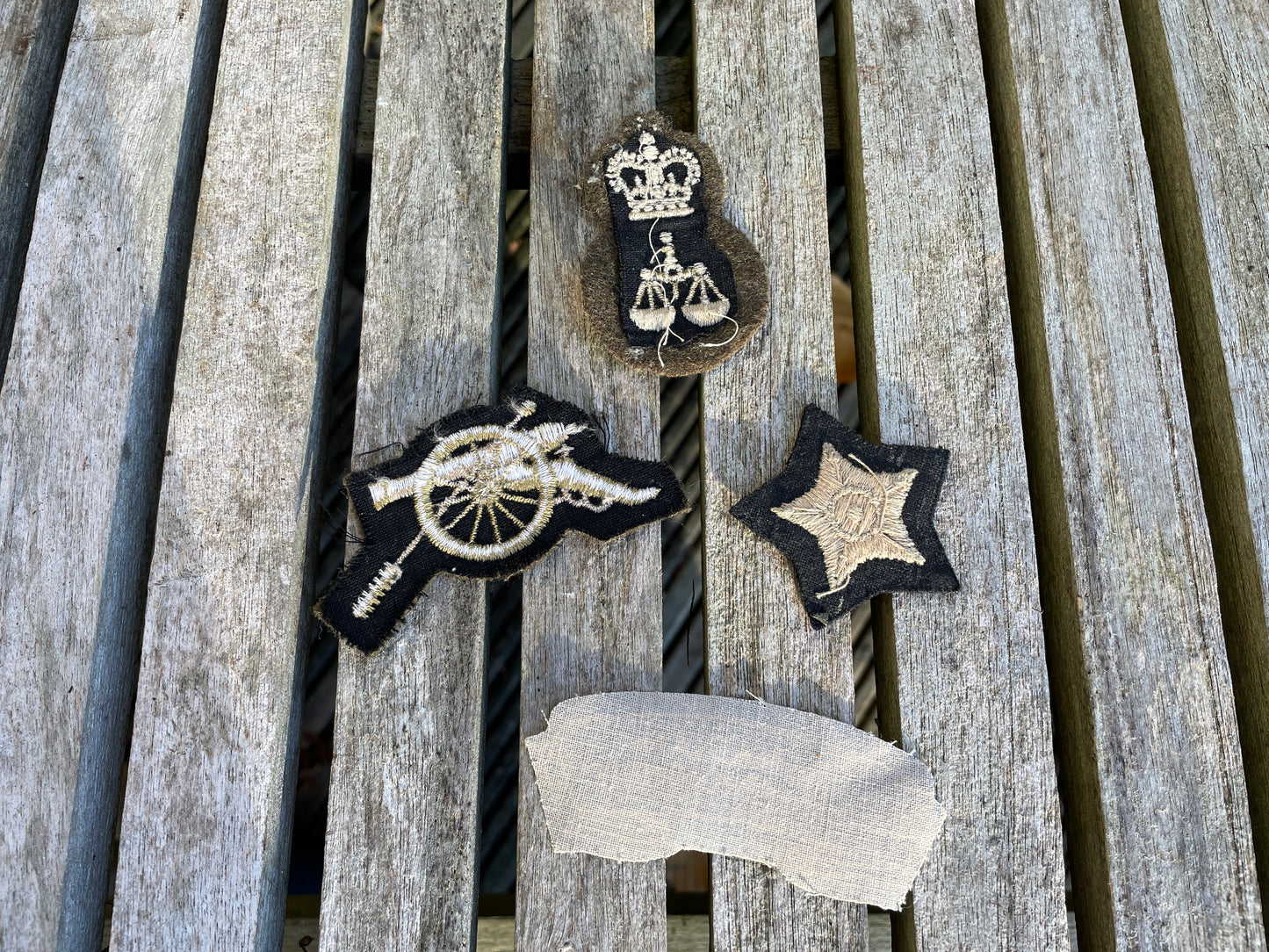 Four vintage Canadian Army cloth patch badges