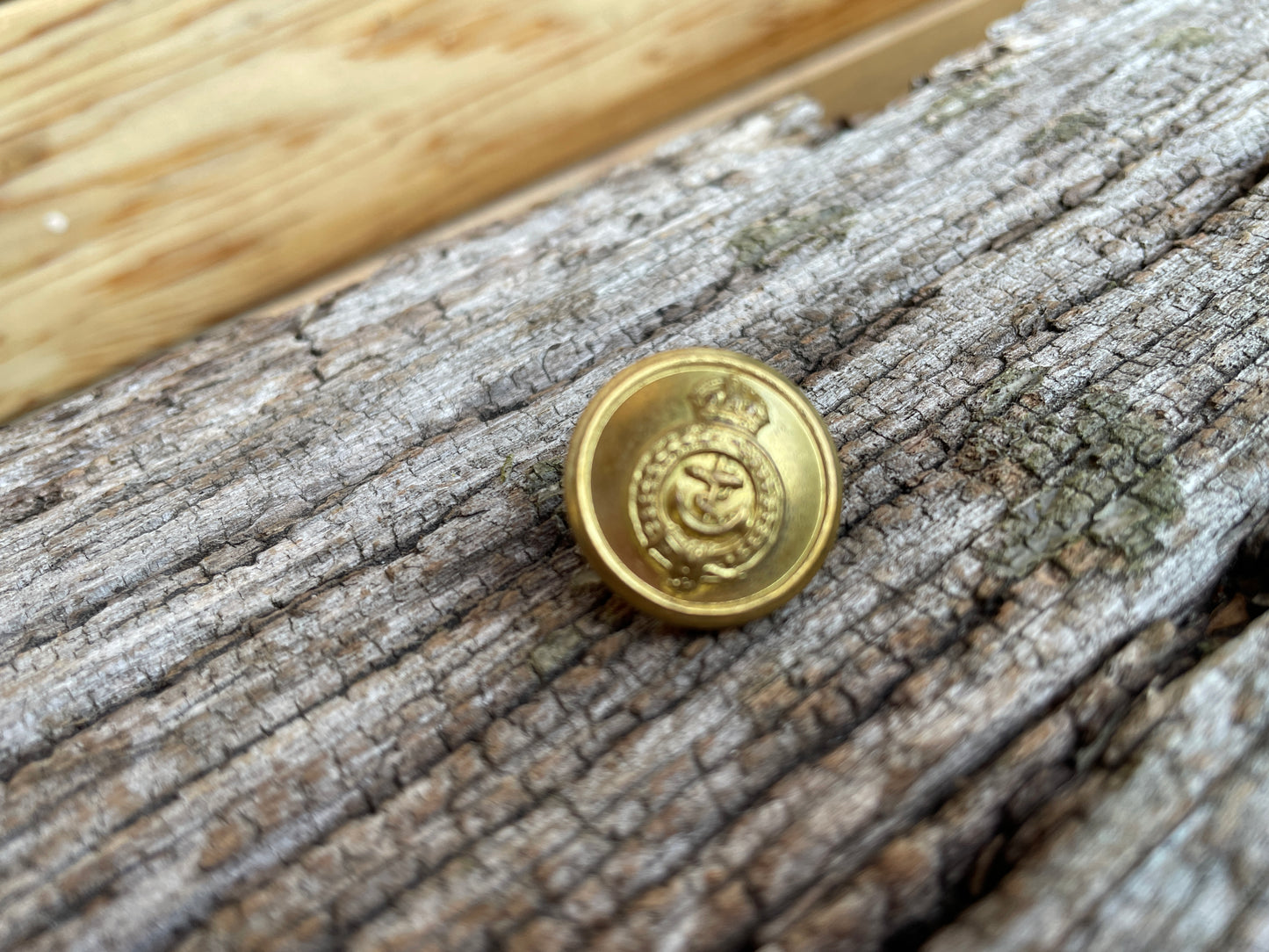 Orient Line - plain rim merchant navy uniform button by Firmin London