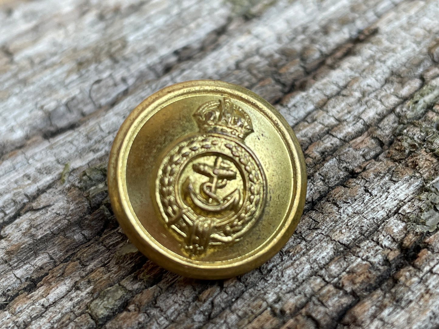 Orient Line - plain rim merchant navy uniform button by Firmin London