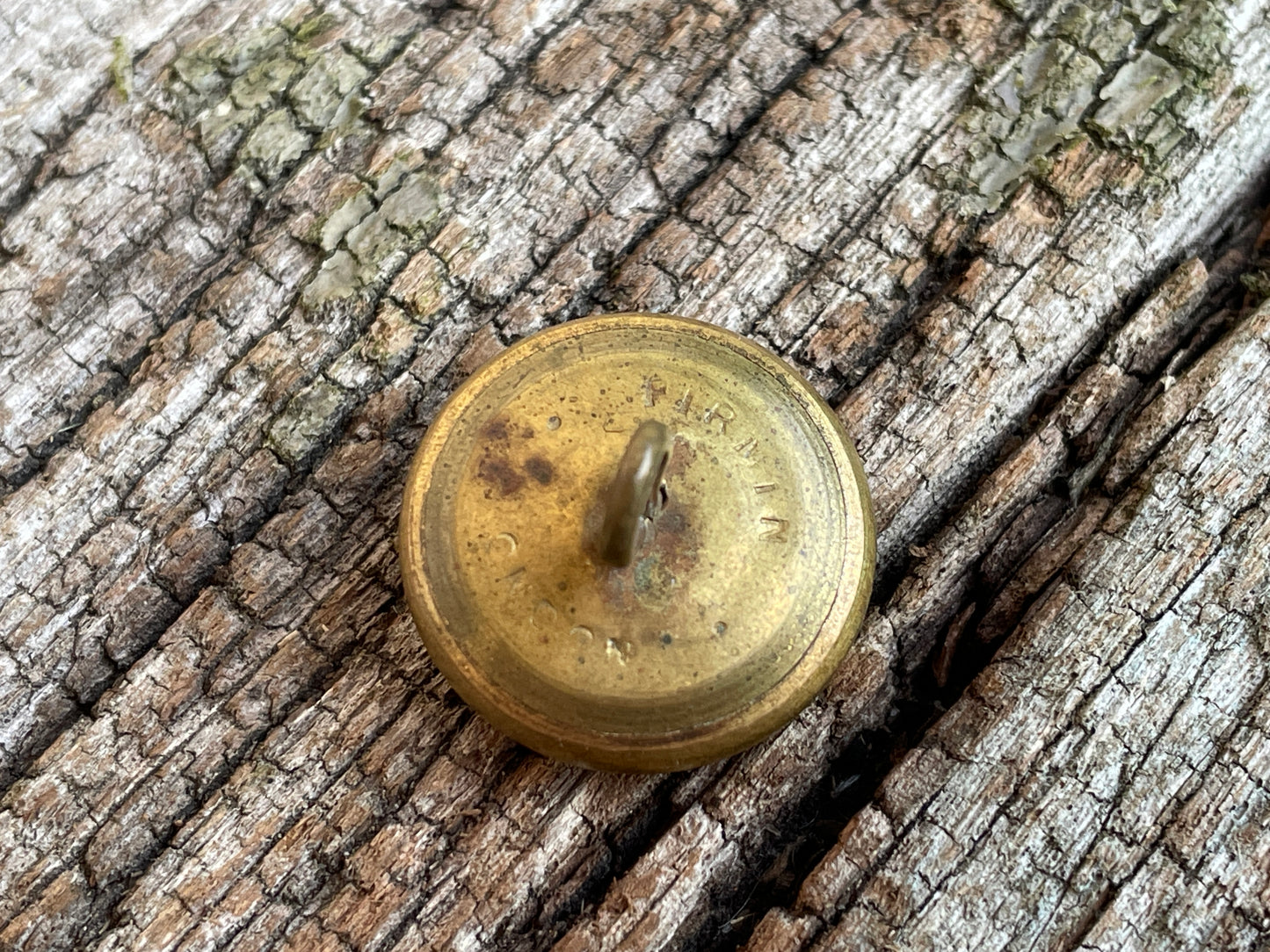 Orient Line - plain rim merchant navy uniform button by Firmin London