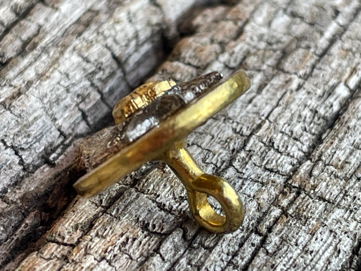 Vintage Royal Corps of Transport silver waistcoat button by Gaunt London 14mm