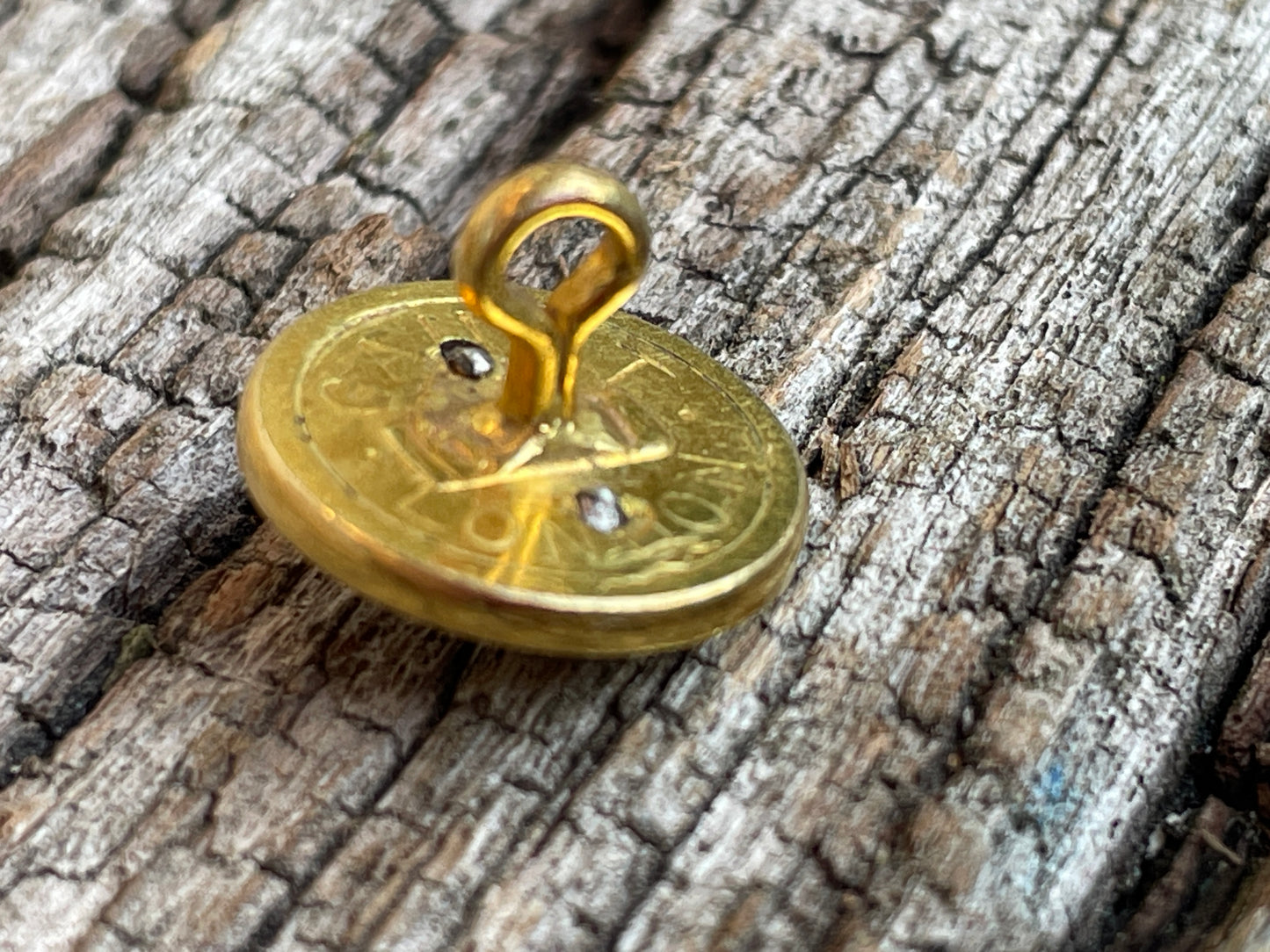 Vintage Royal Corps of Transport silver waistcoat button by Gaunt London 14mm