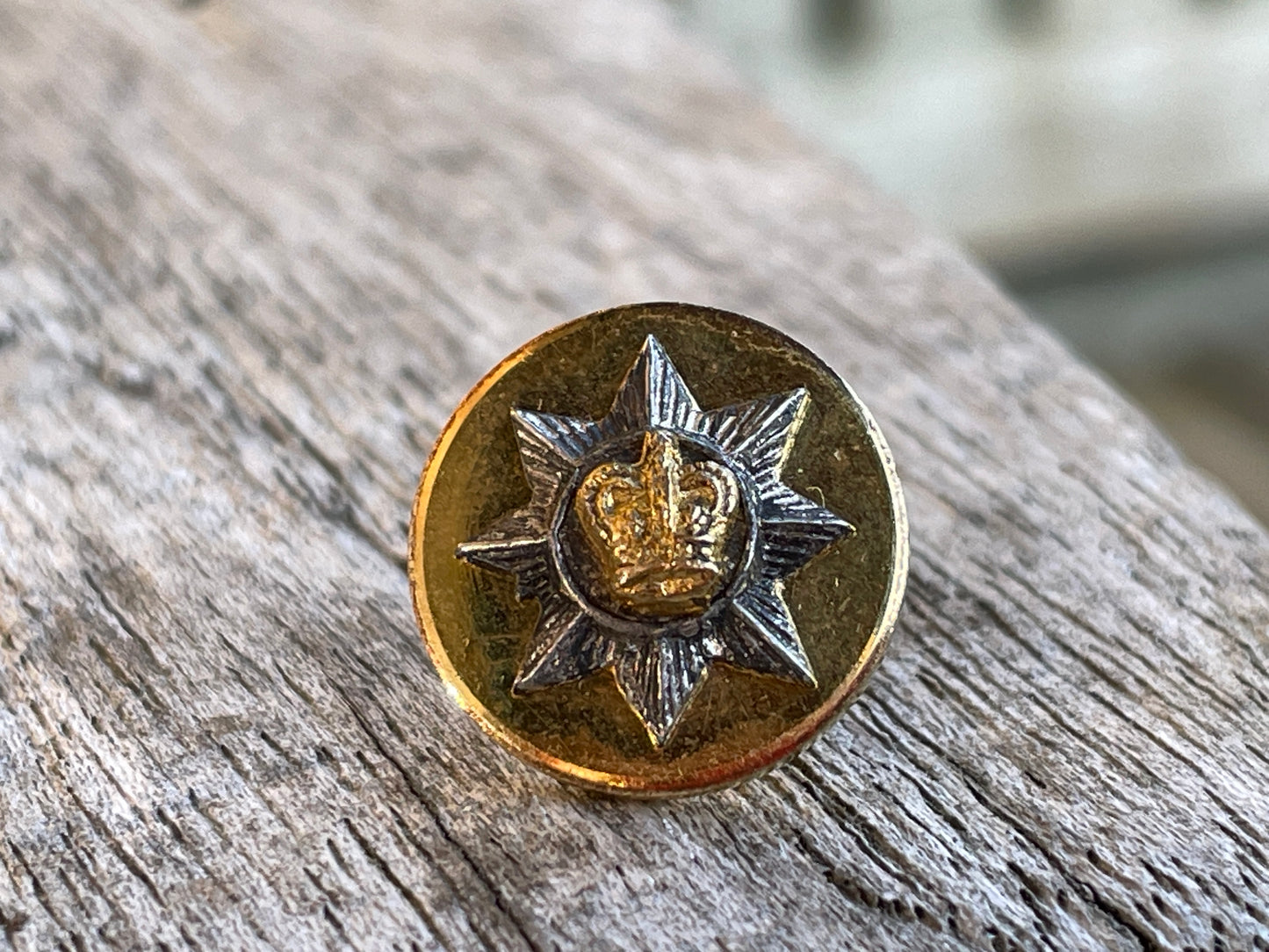 Vintage Royal Corps of Transport silver waistcoat button by Gaunt London 14mm