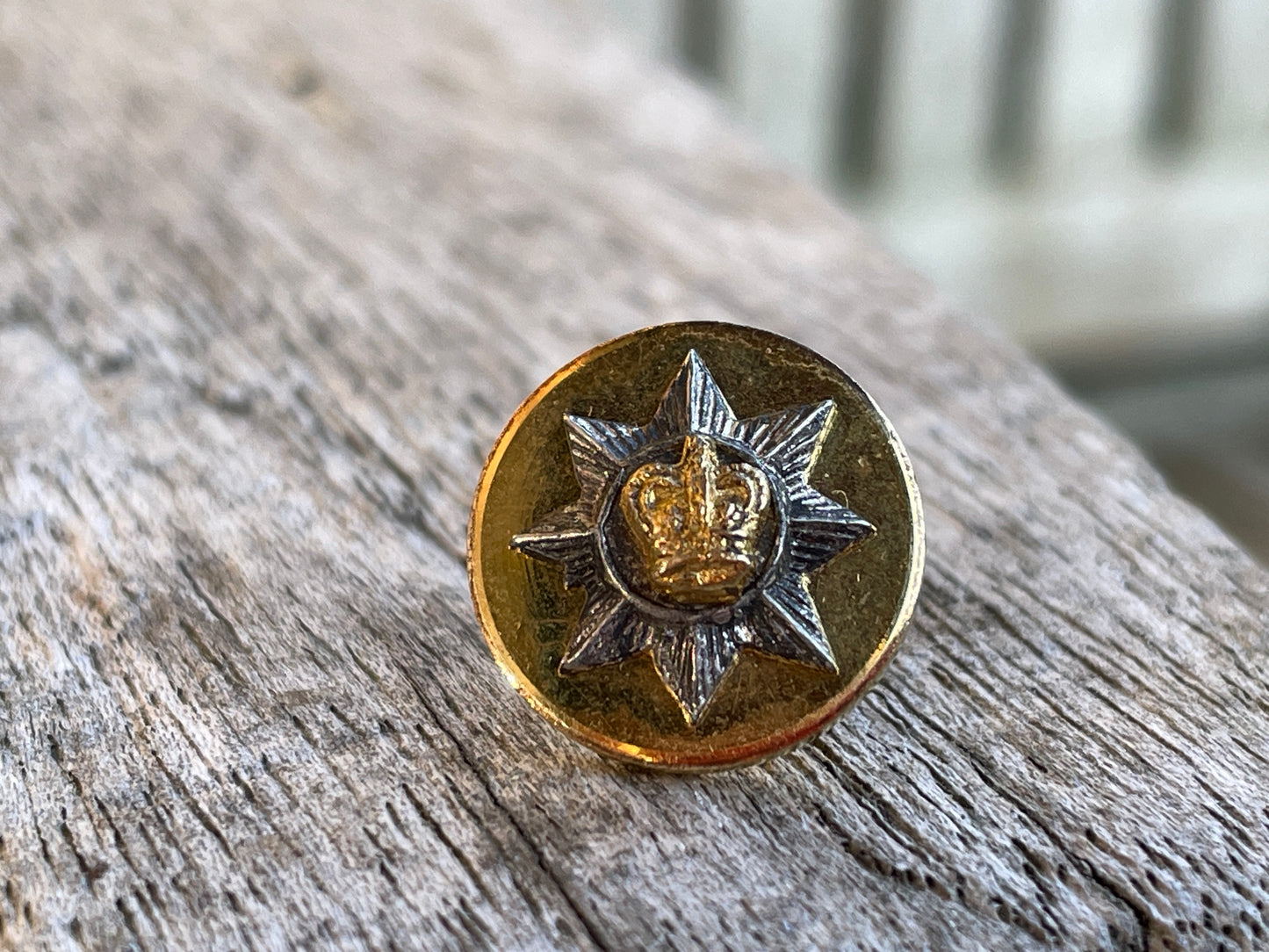 Vintage Royal Corps of Transport silver waistcoat button by Gaunt London 14mm