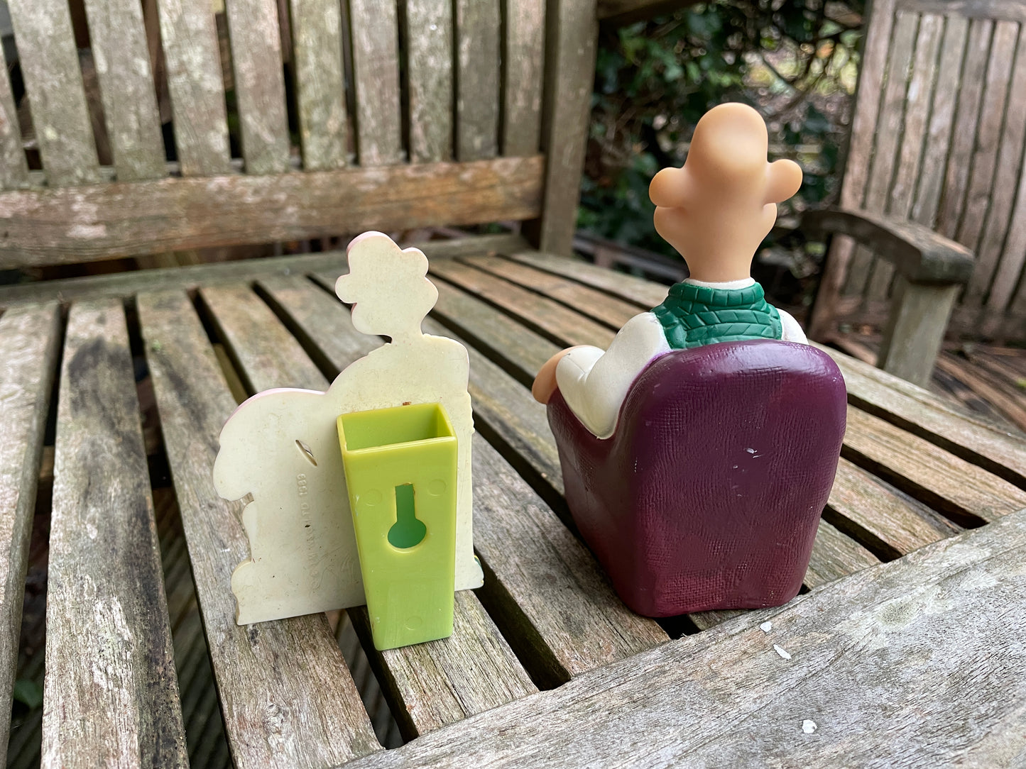 Wallace and Gromit collectable vintage soap top and toothbrush holder tallest 12cm