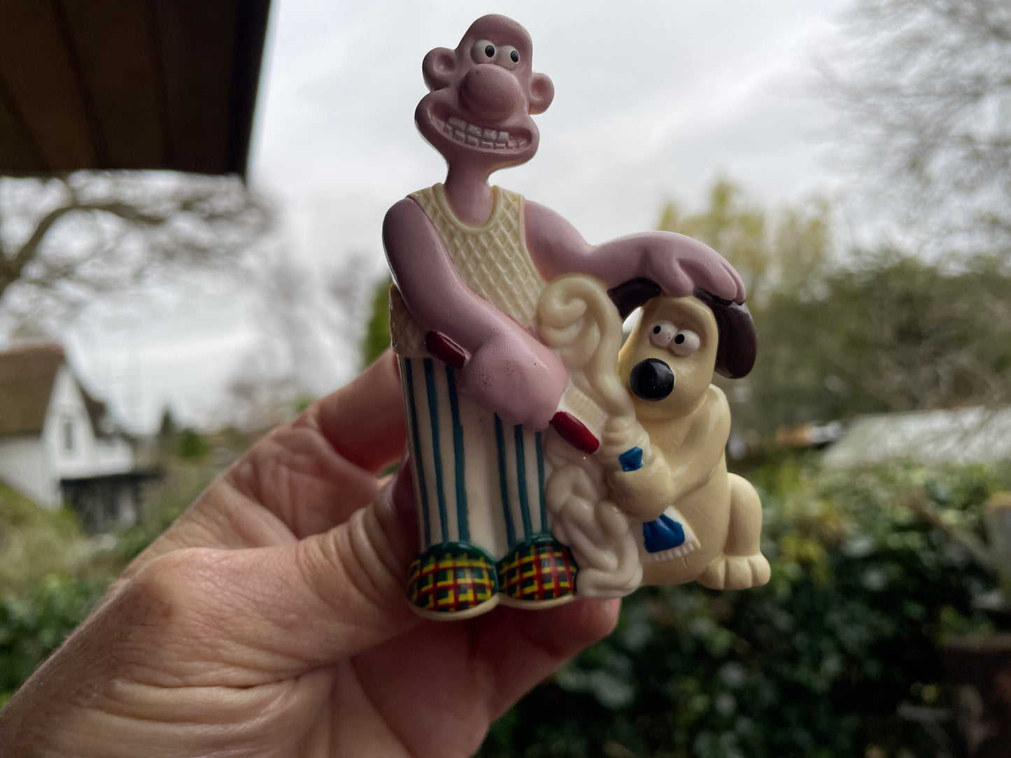 Wallace and Gromit collectable vintage soap top and toothbrush holder tallest 12cm