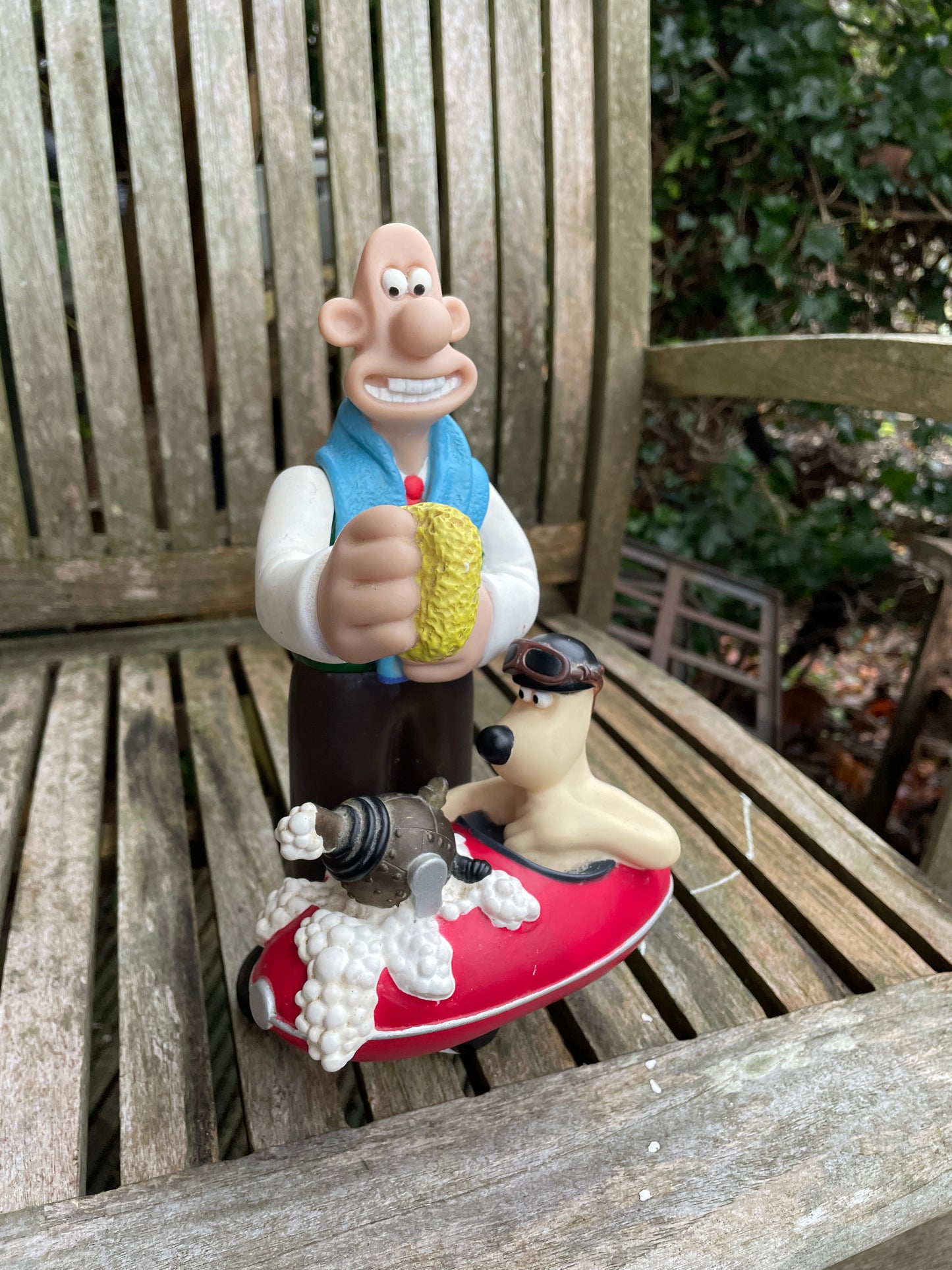 Large Wallace and Gromit plastic bath time soap dispenser 25cm tall