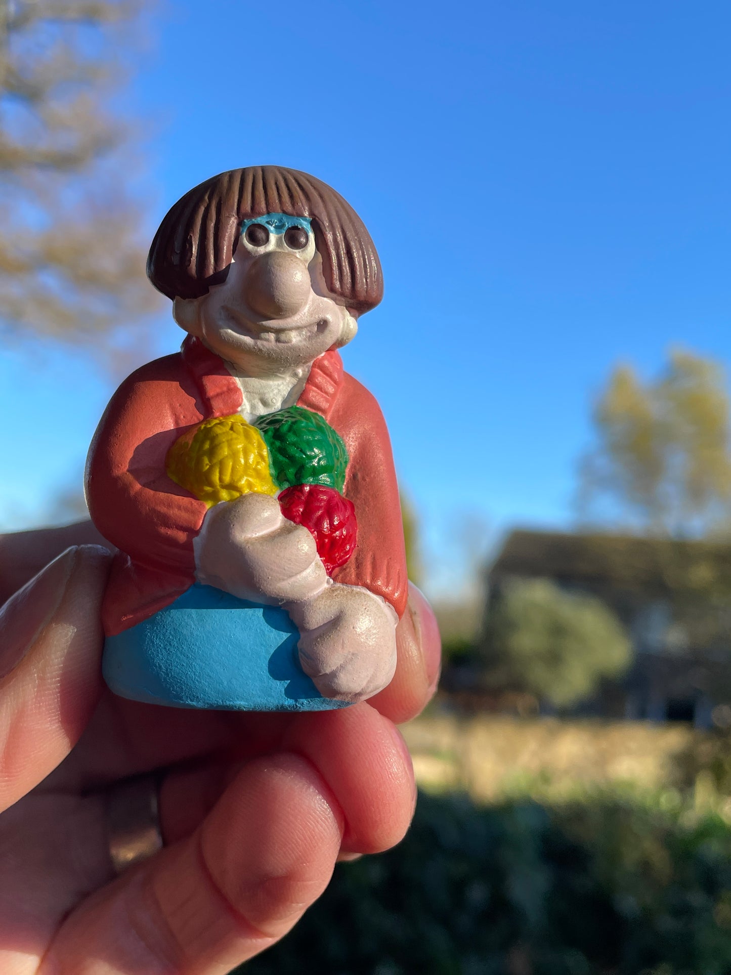 Three Vintage Typhoo Wallace and Gromit salt and pepper pots 6.5cm tall