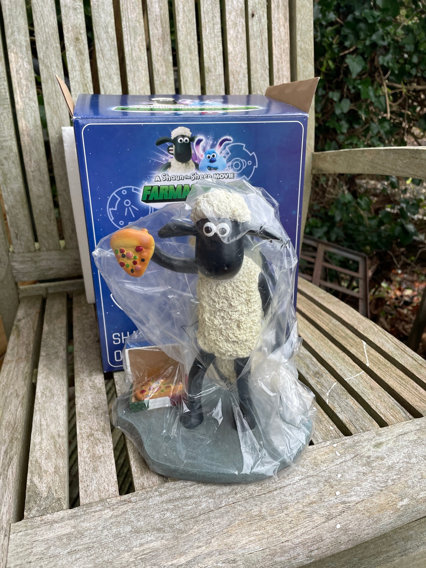 Original Shaun the sheep Farmageddon pizza ornament in original box and packaging 20cm tall
